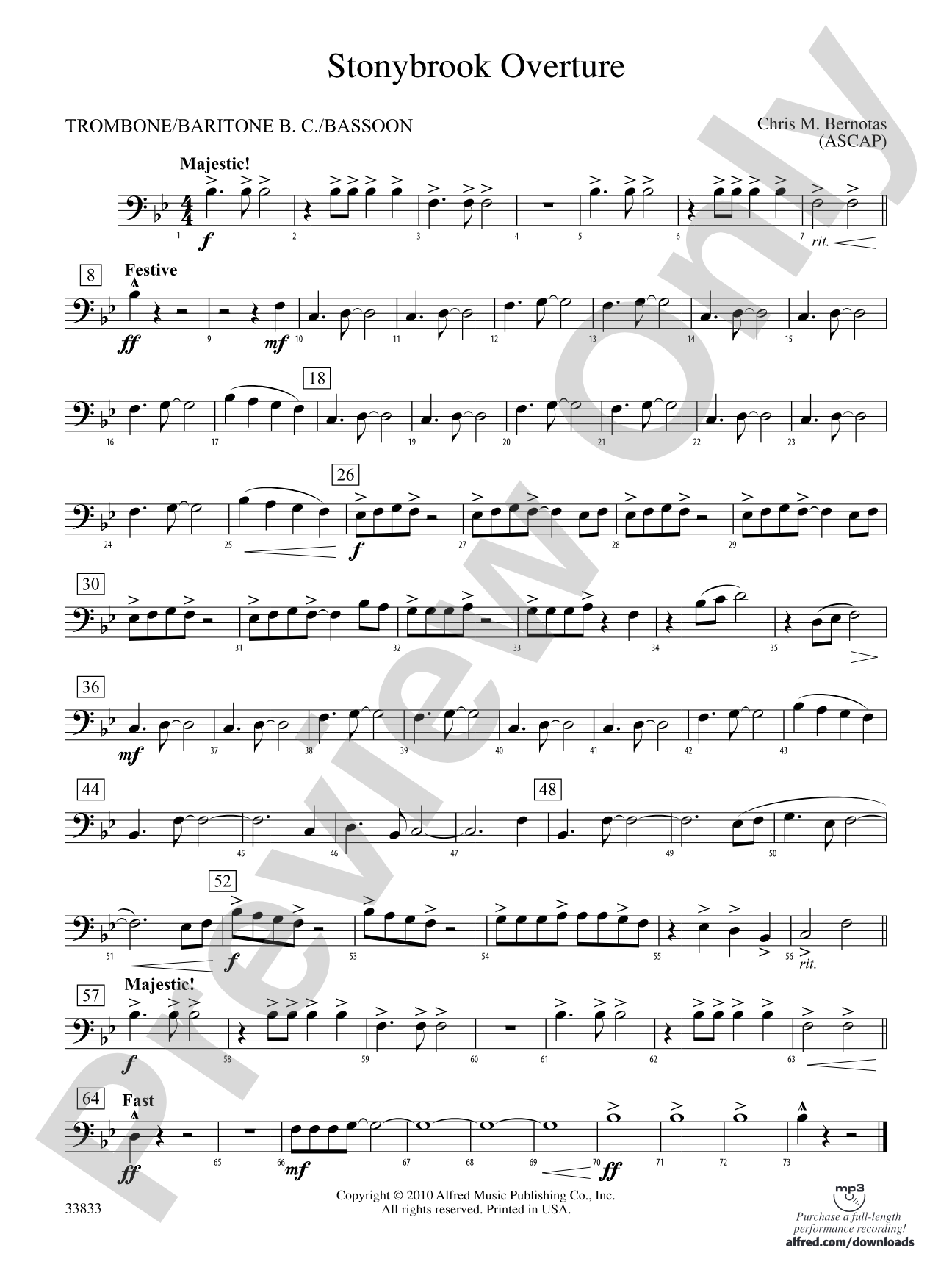 Stonybrook Overture: 1st Trombone