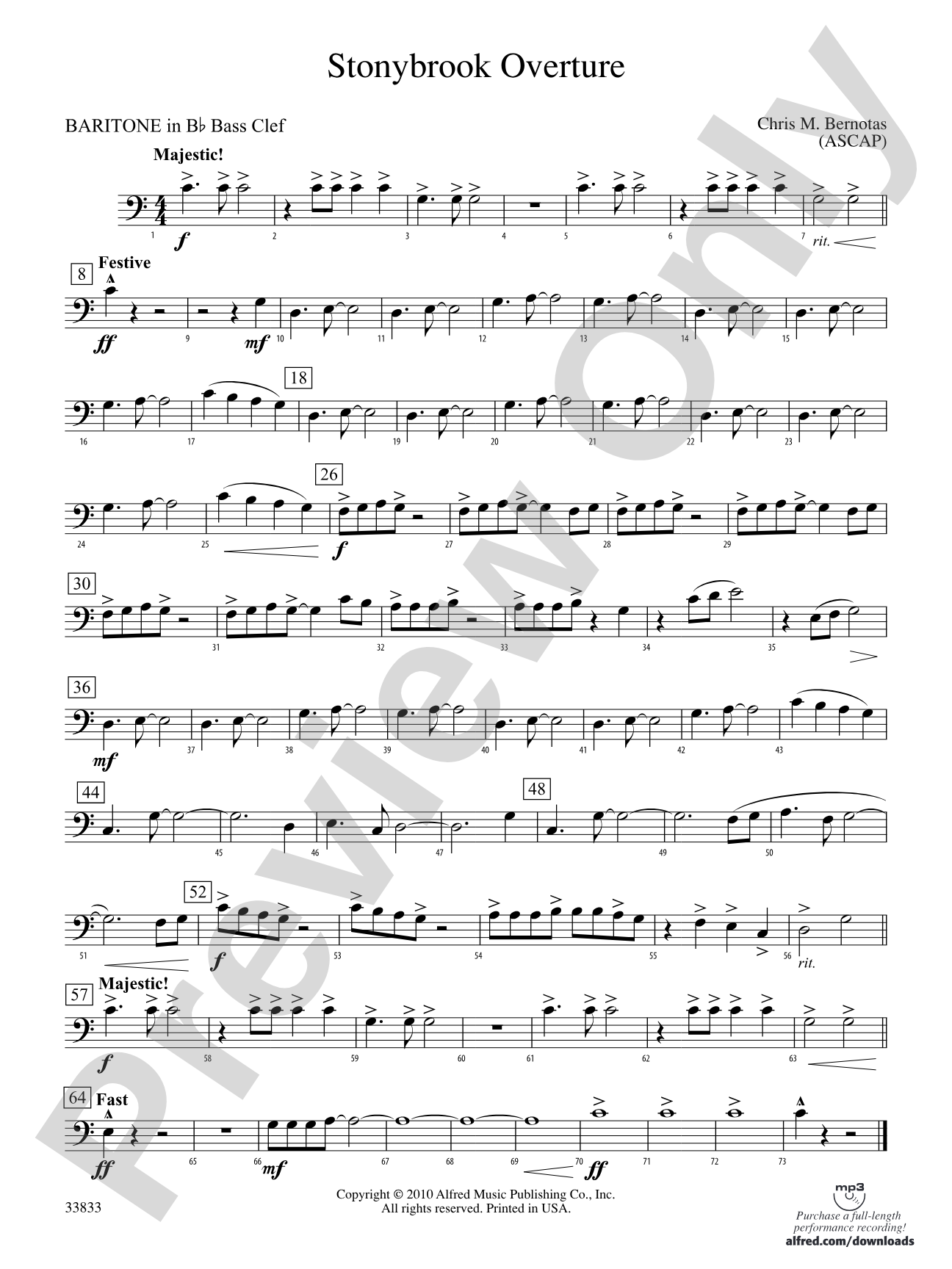 Stonybrook Overture: (wp) B-flat Baritone B.C.