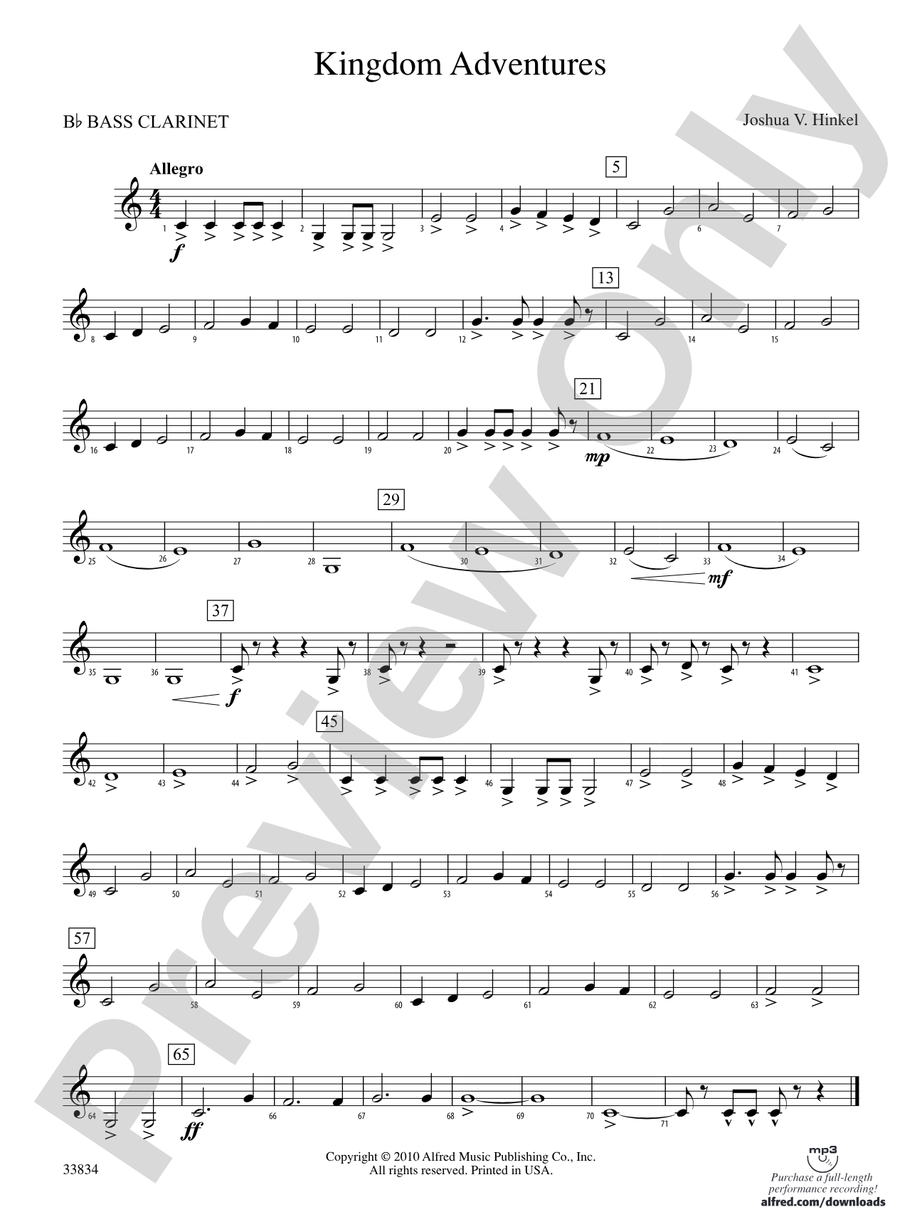 Kingdom Adventures: B-flat Bass Clarinet