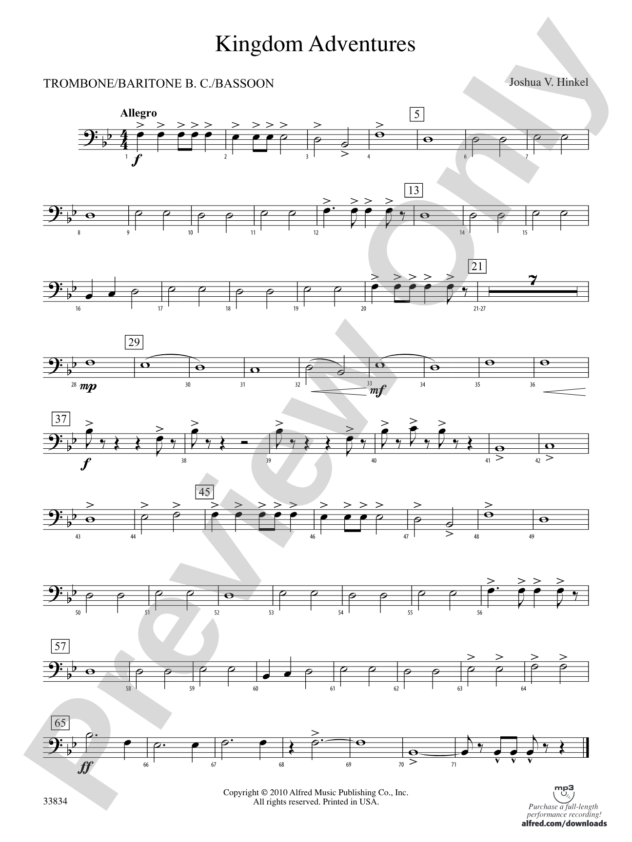 Kingdom Adventures: 1st Trombone