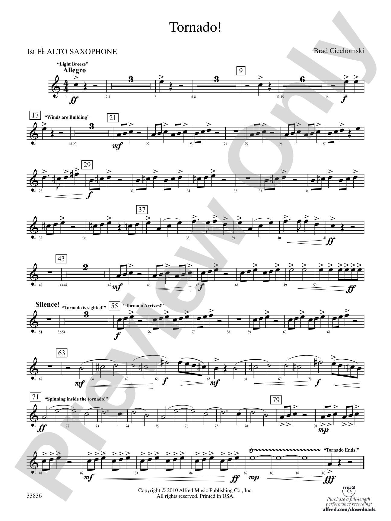 Tornado!: E-flat Alto Saxophone