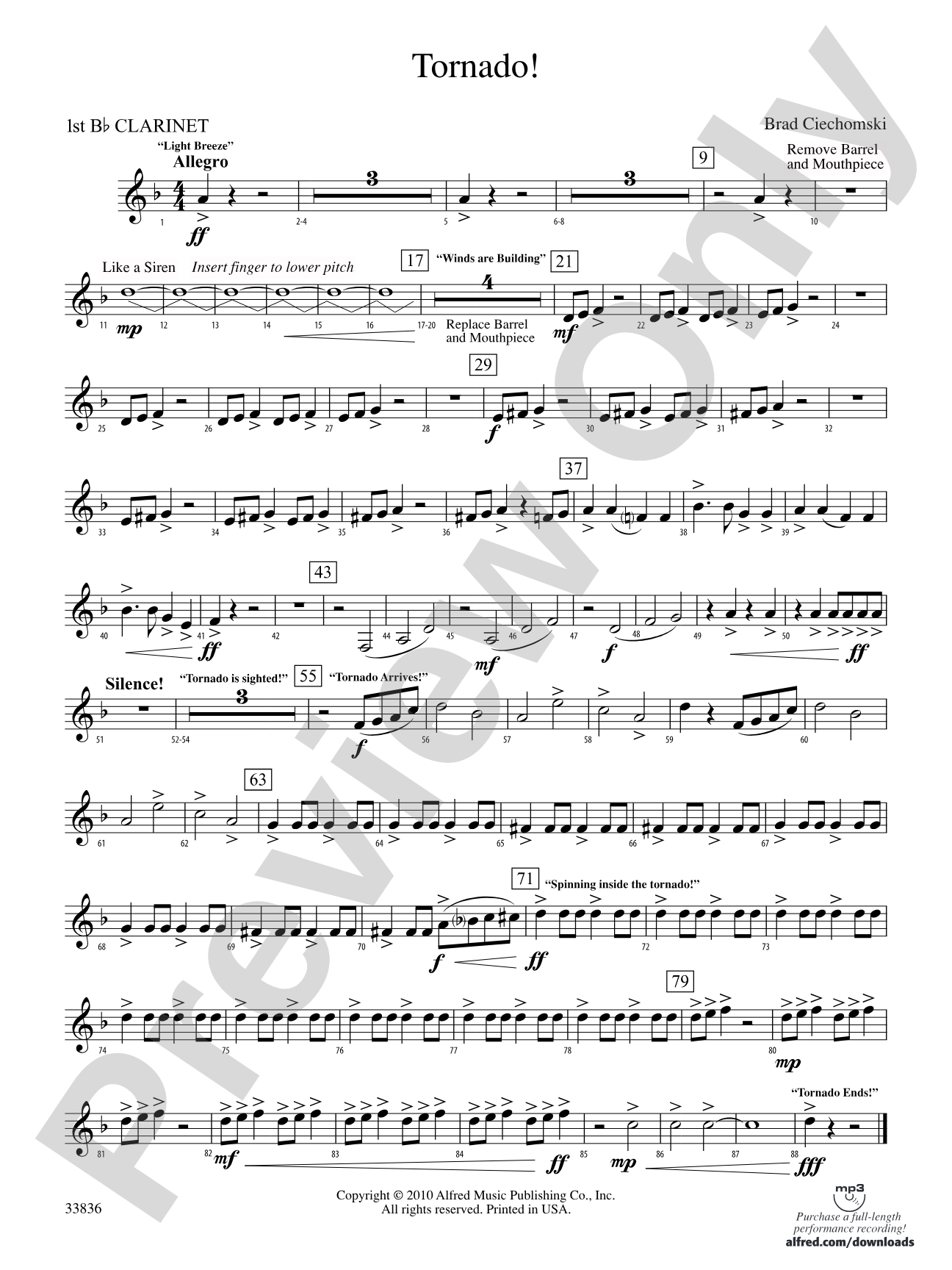 Tornado!: 1st B-flat Clarinet