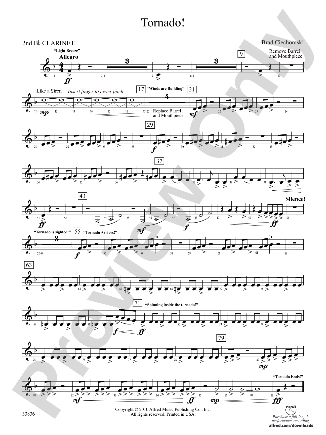 Tornado!: 2nd B-flat Clarinet