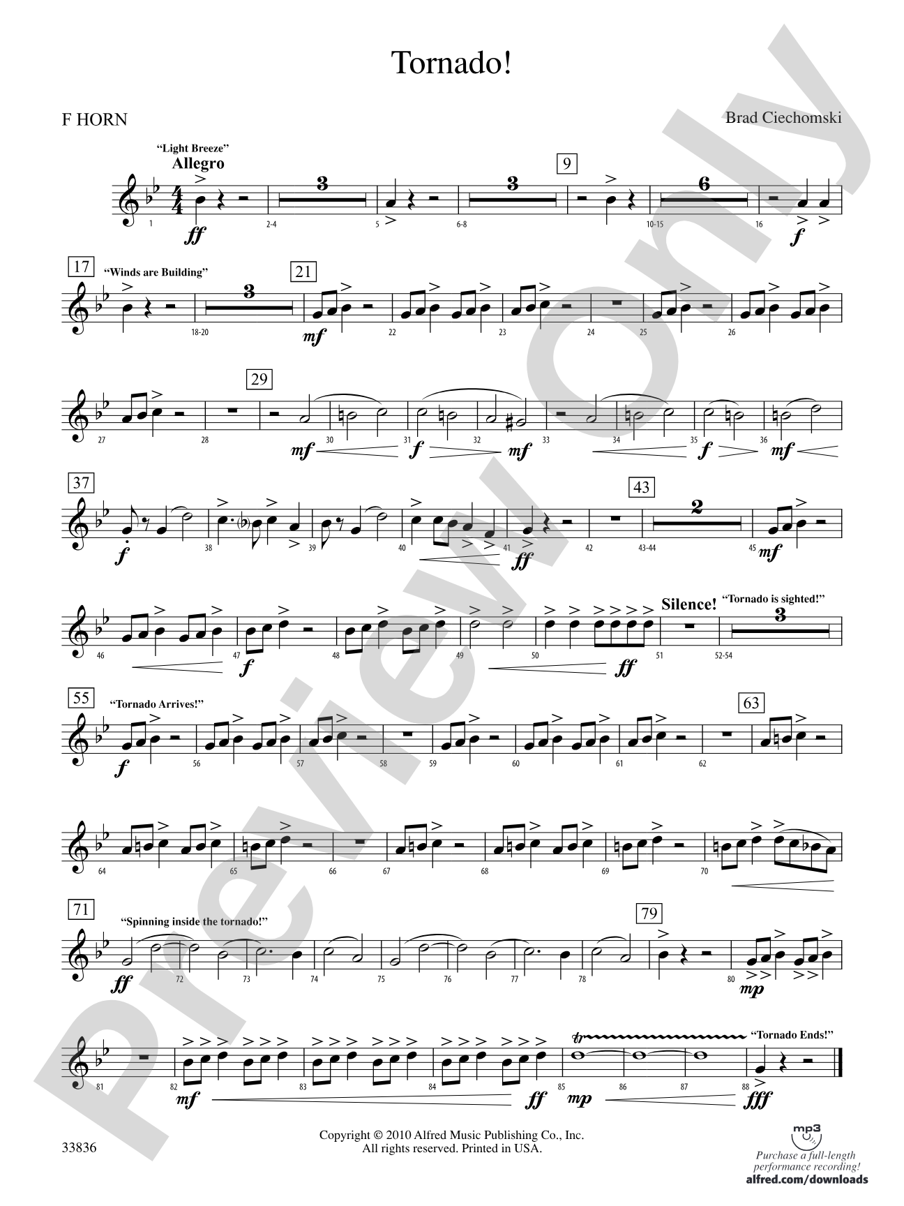 Tornado!: 1st F Horn