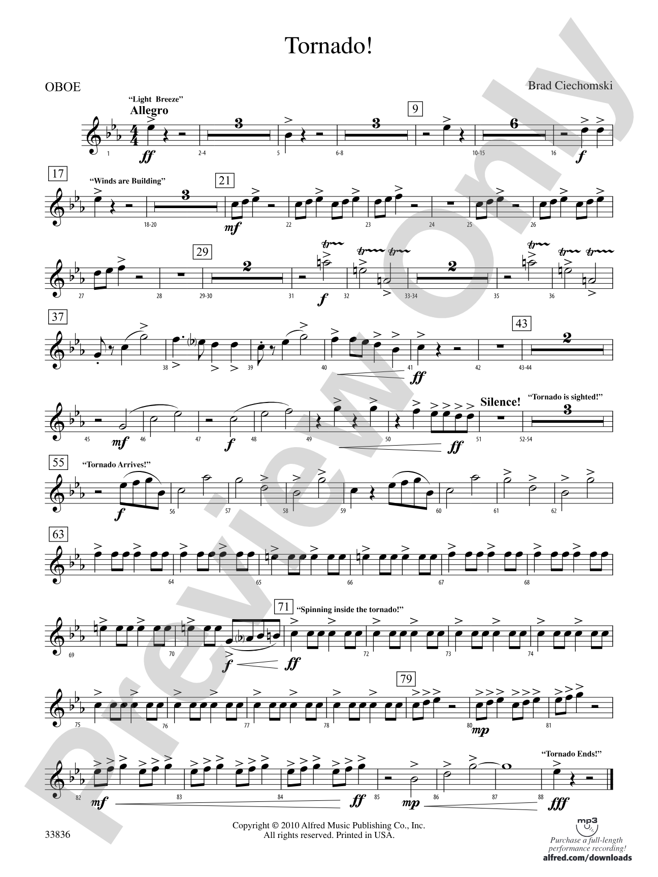 Tornado!: Oboe