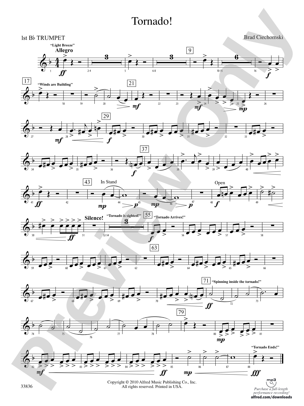 Tornado!: 1st B-flat Trumpet