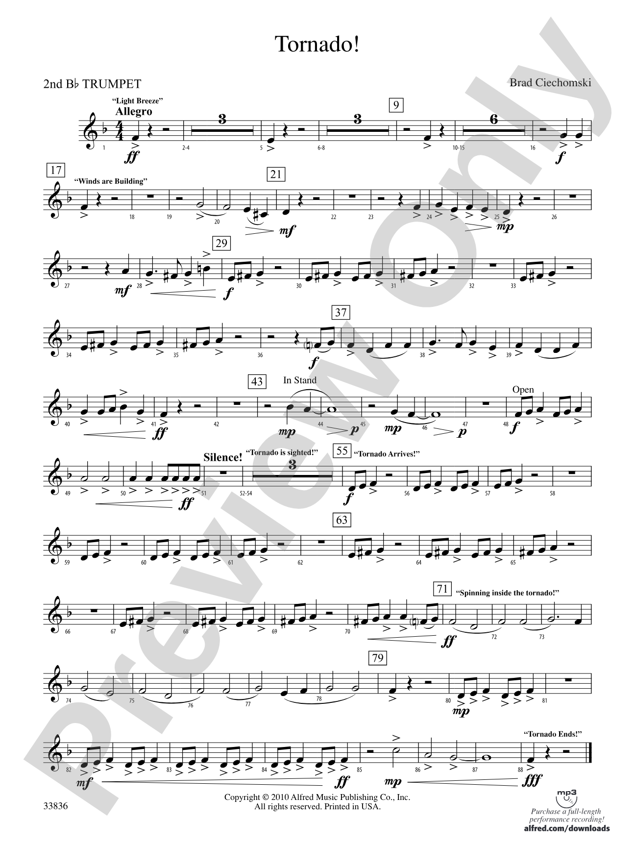 Tornado!: 2nd B-flat Trumpet