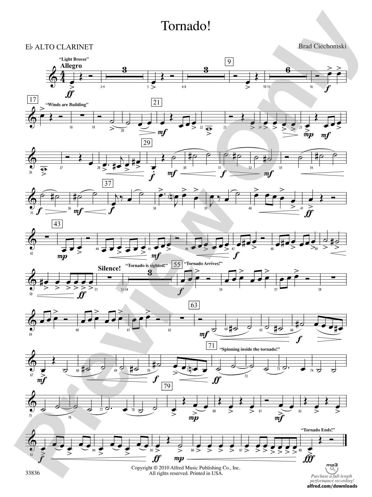 Tornado!: (wp) E-flat Alto Clarinet