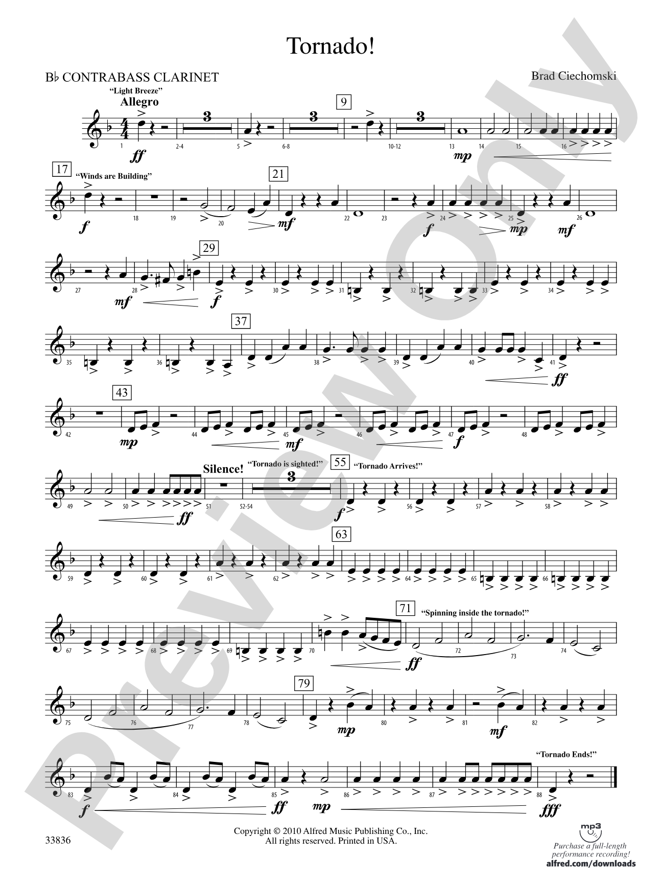 Tornado!: (wp) B-flat Contrabass Clarinet