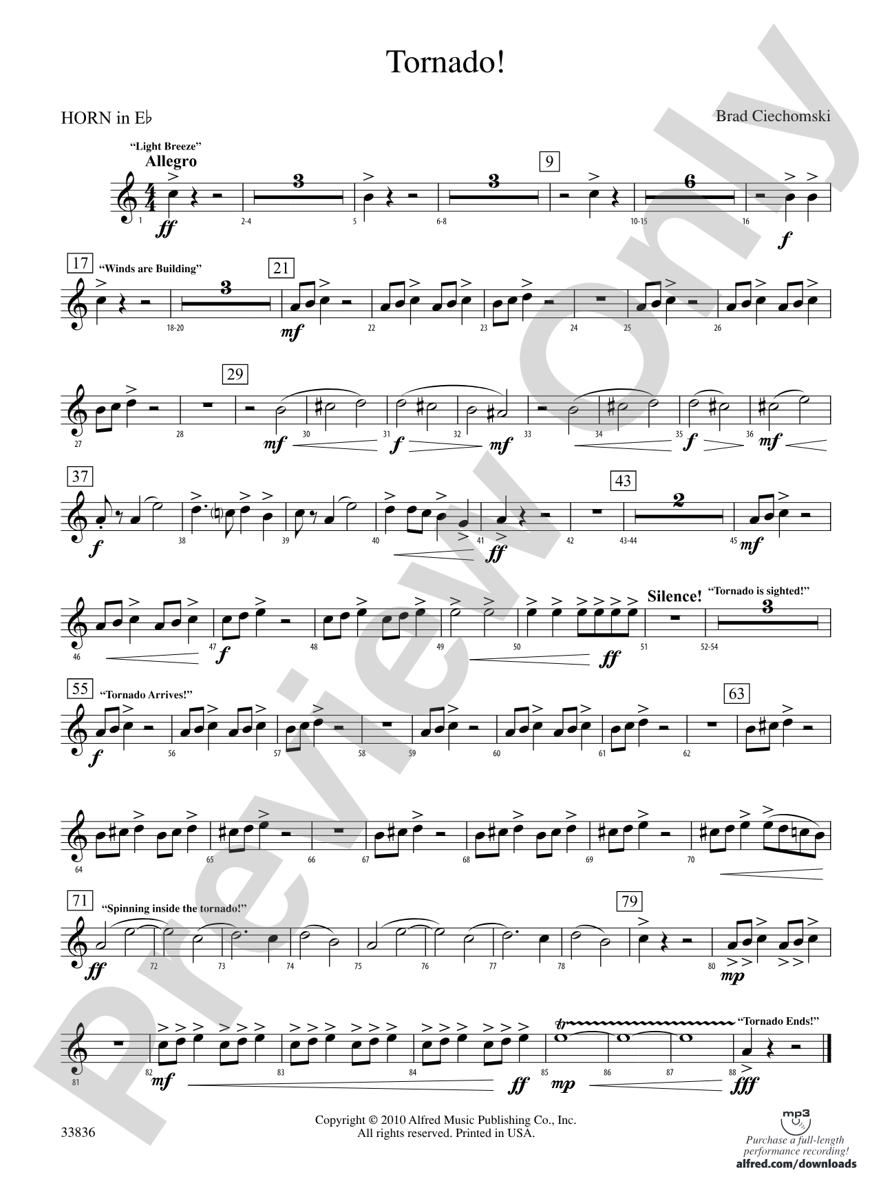 Tornado!: (wp) 1st Horn in E-flat