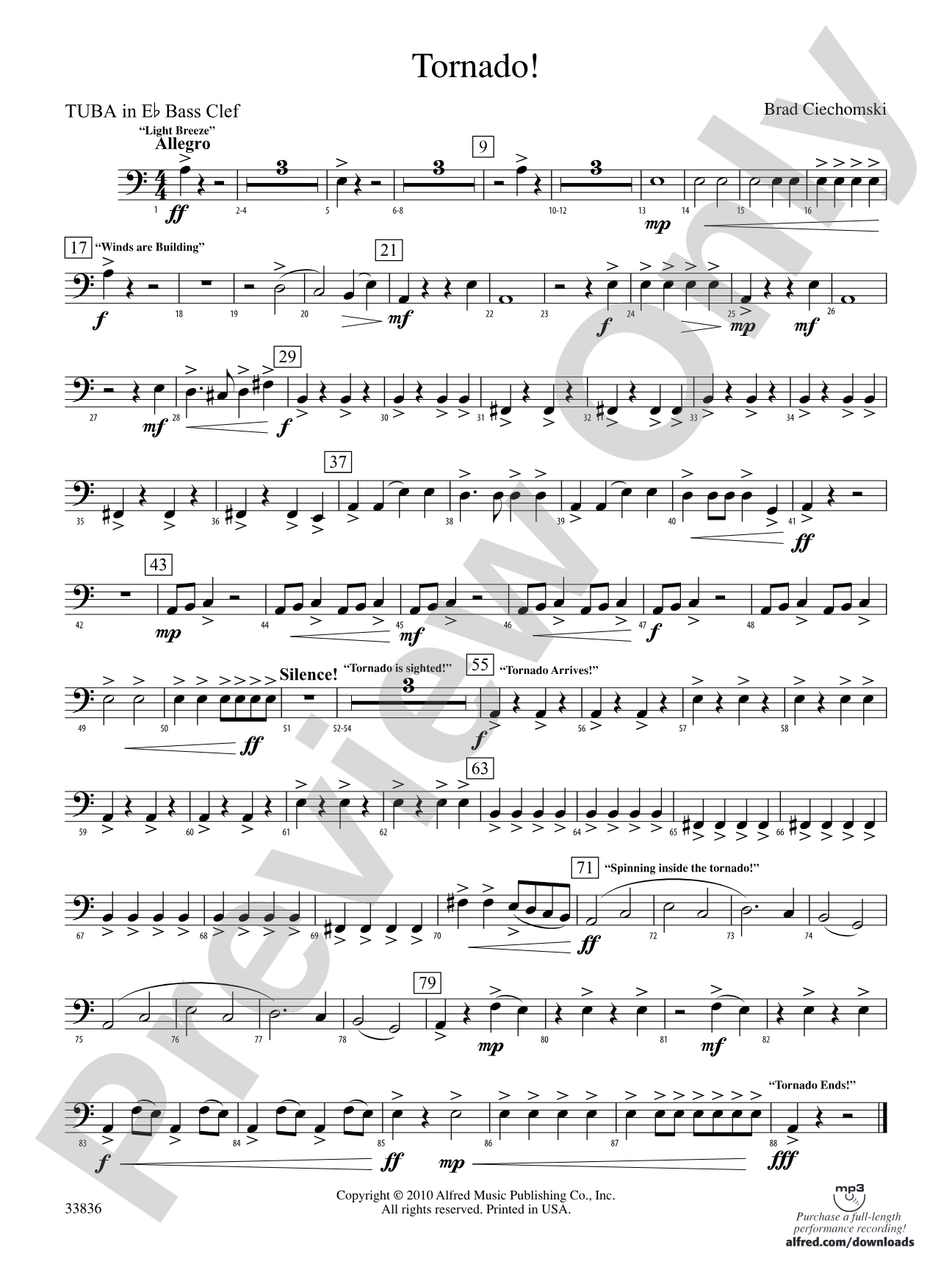 Tornado!: (wp) E-flat Tuba B.C.