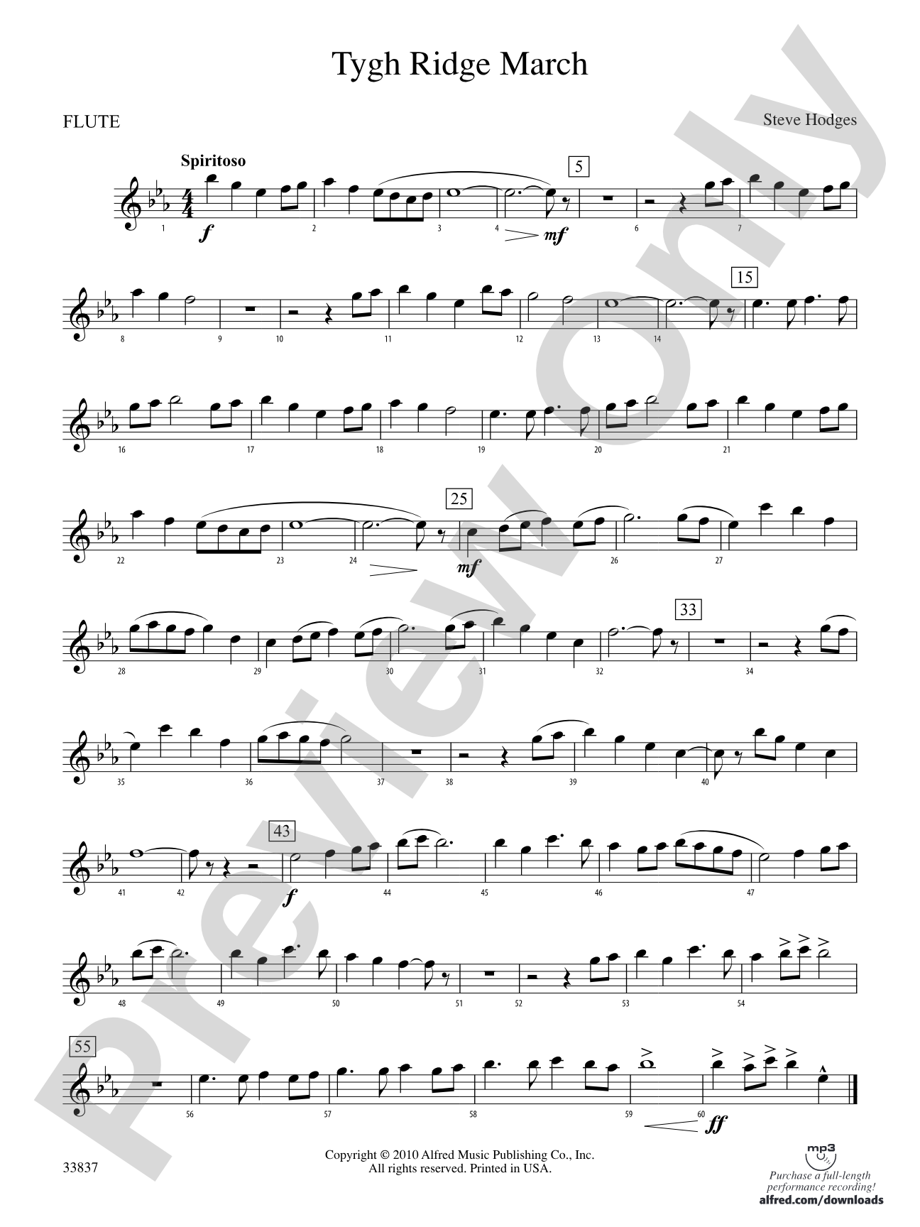 Tygh Ridge March: Flute