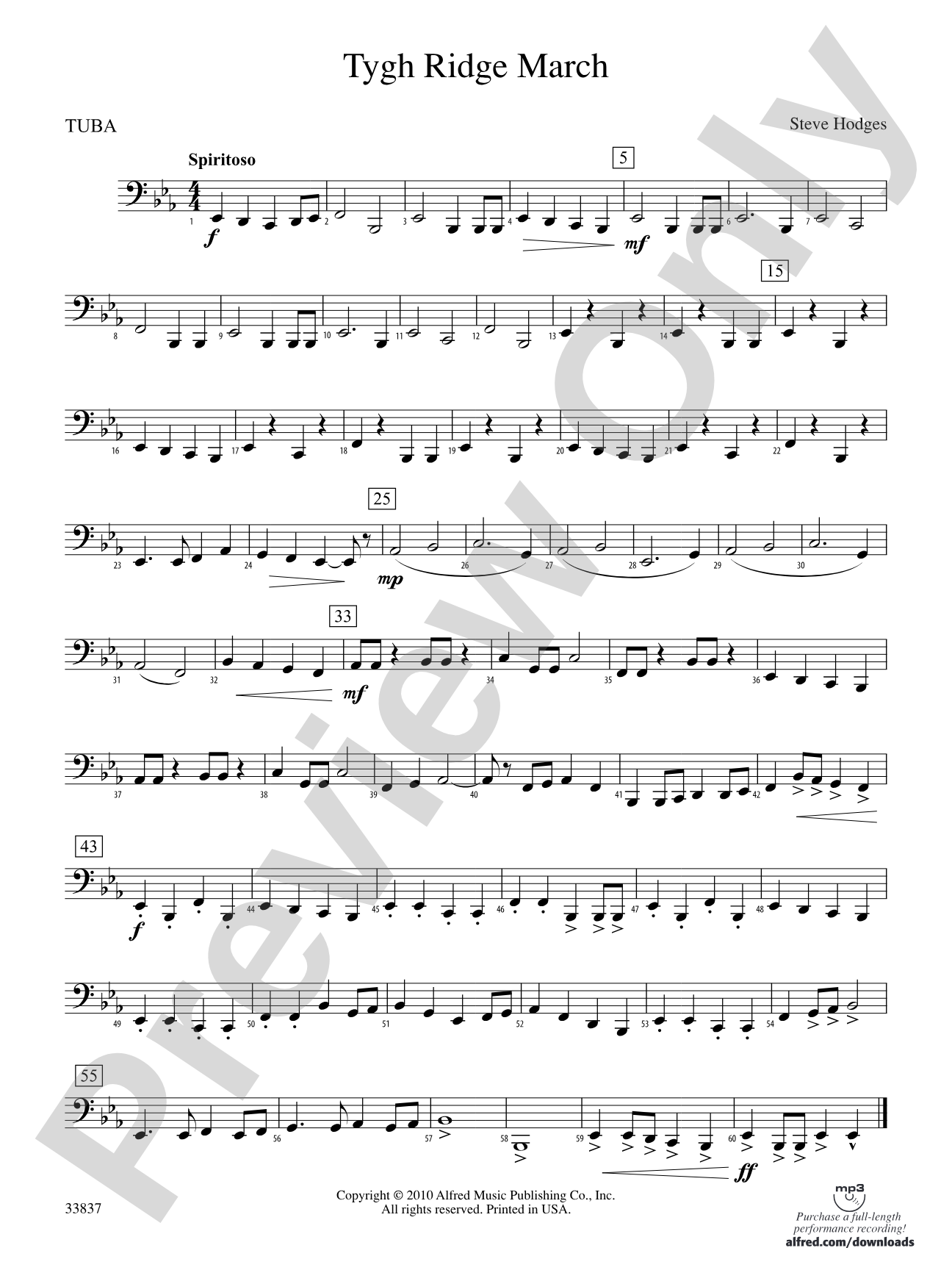 Tygh Ridge March: Tuba