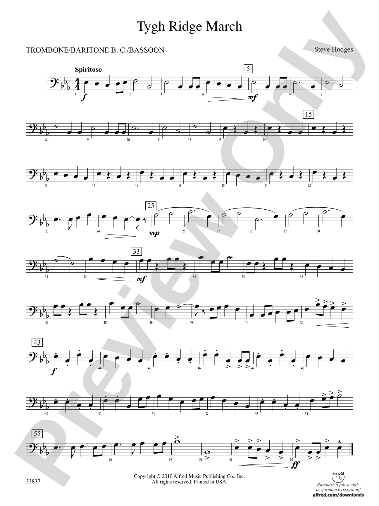 Tygh Ridge March: 1st Trombone