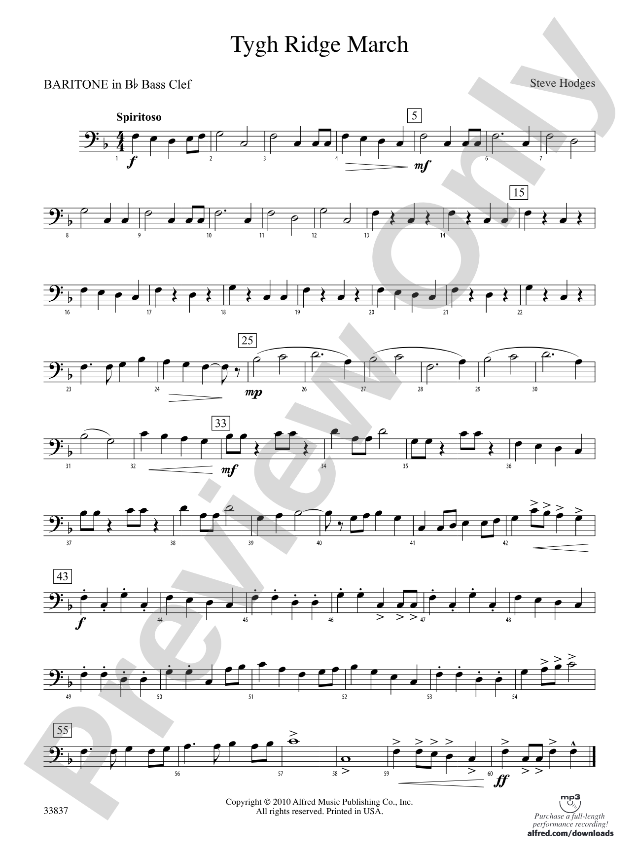Tygh Ridge March: (wp) B-flat Baritone B.C.