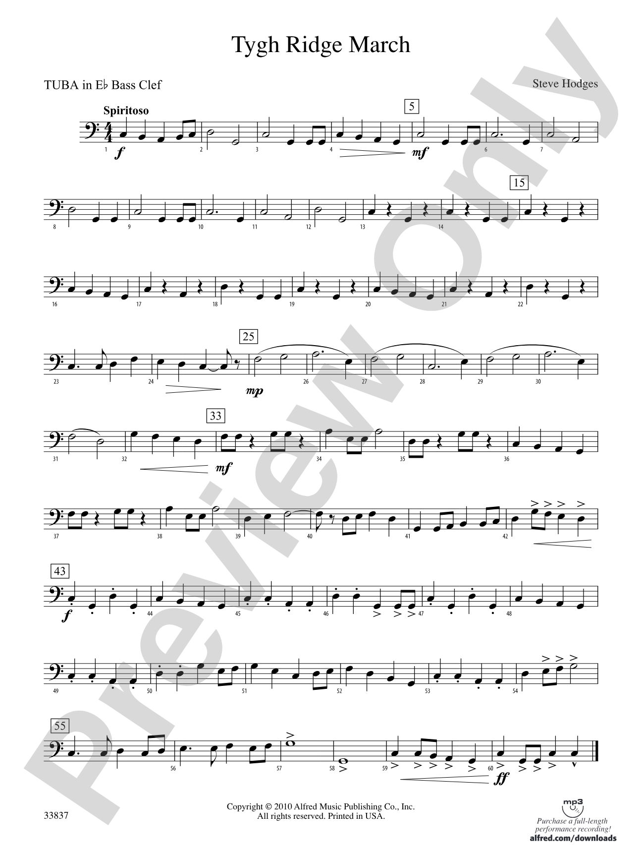 Tygh Ridge March: (wp) E-flat Tuba B.C.