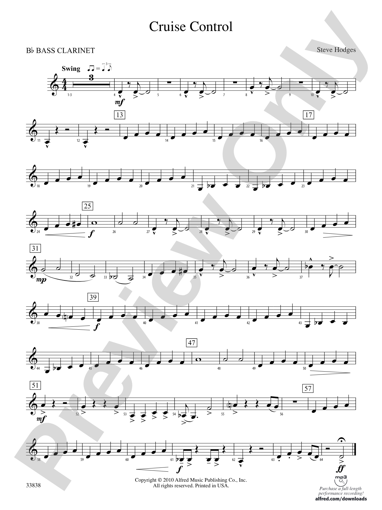 Cruise Control: B-flat Bass Clarinet