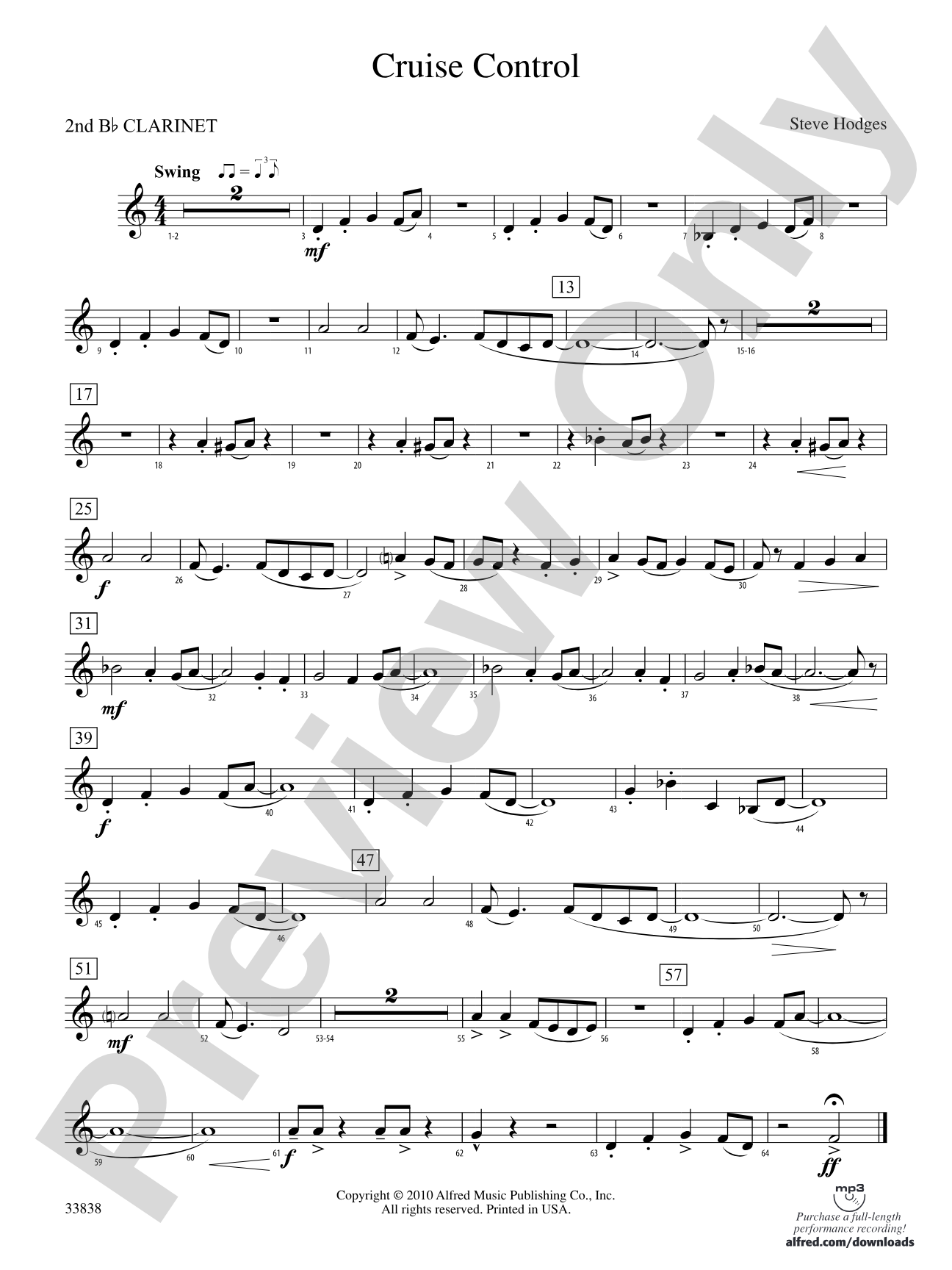 Cruise Control: 2nd B-flat Clarinet
