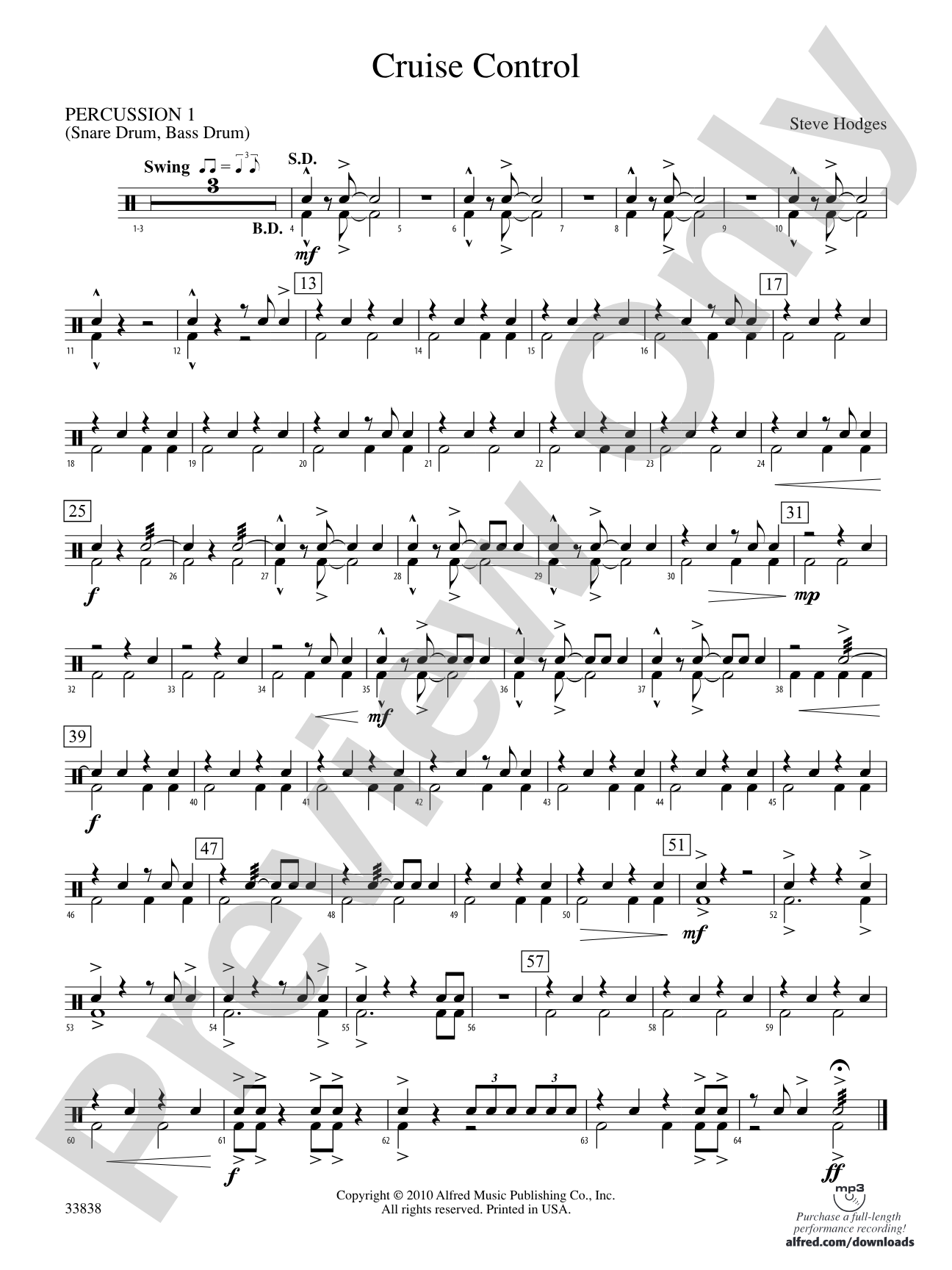 Cruise Control: 1st Percussion
