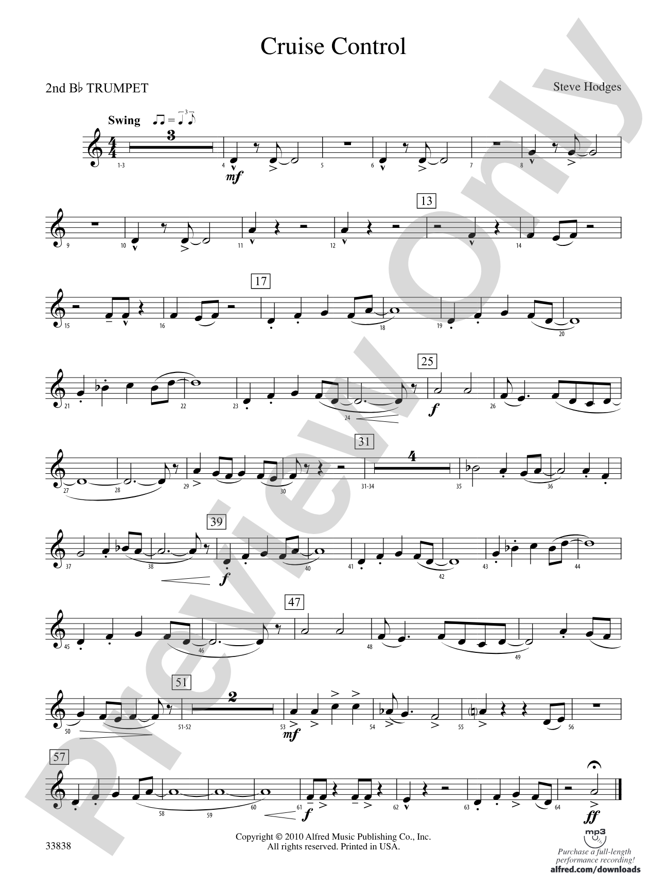 Cruise Control: 2nd B-flat Trumpet