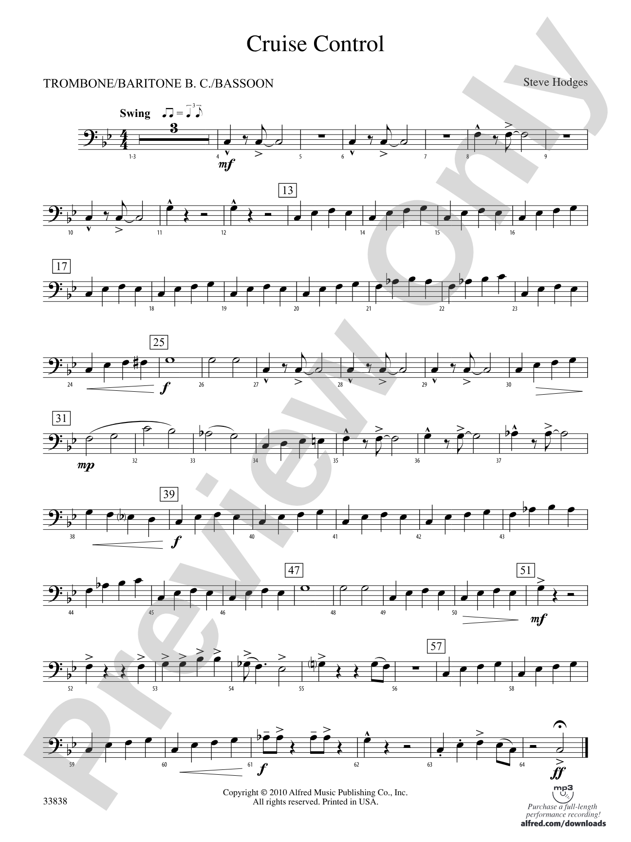 Cruise Control: 1st Trombone