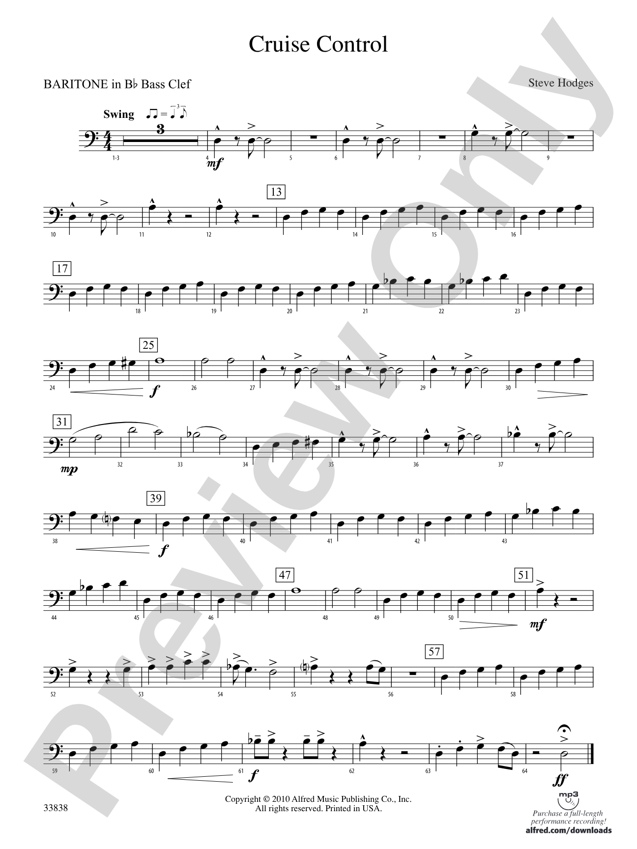 Cruise Control: (wp) B-flat Baritone B.C.