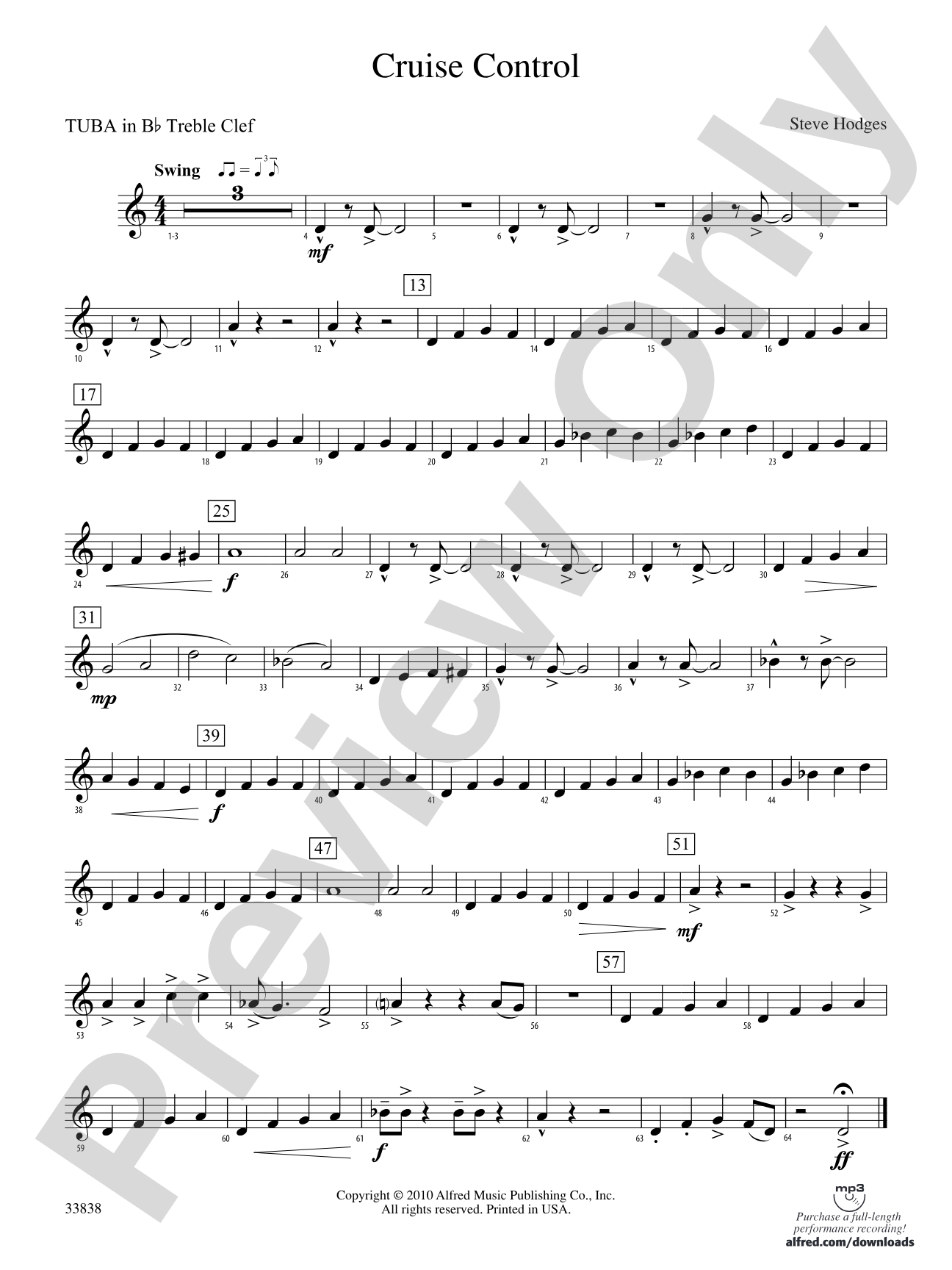 Cruise Control: (wp) B-flat Tuba T.C.