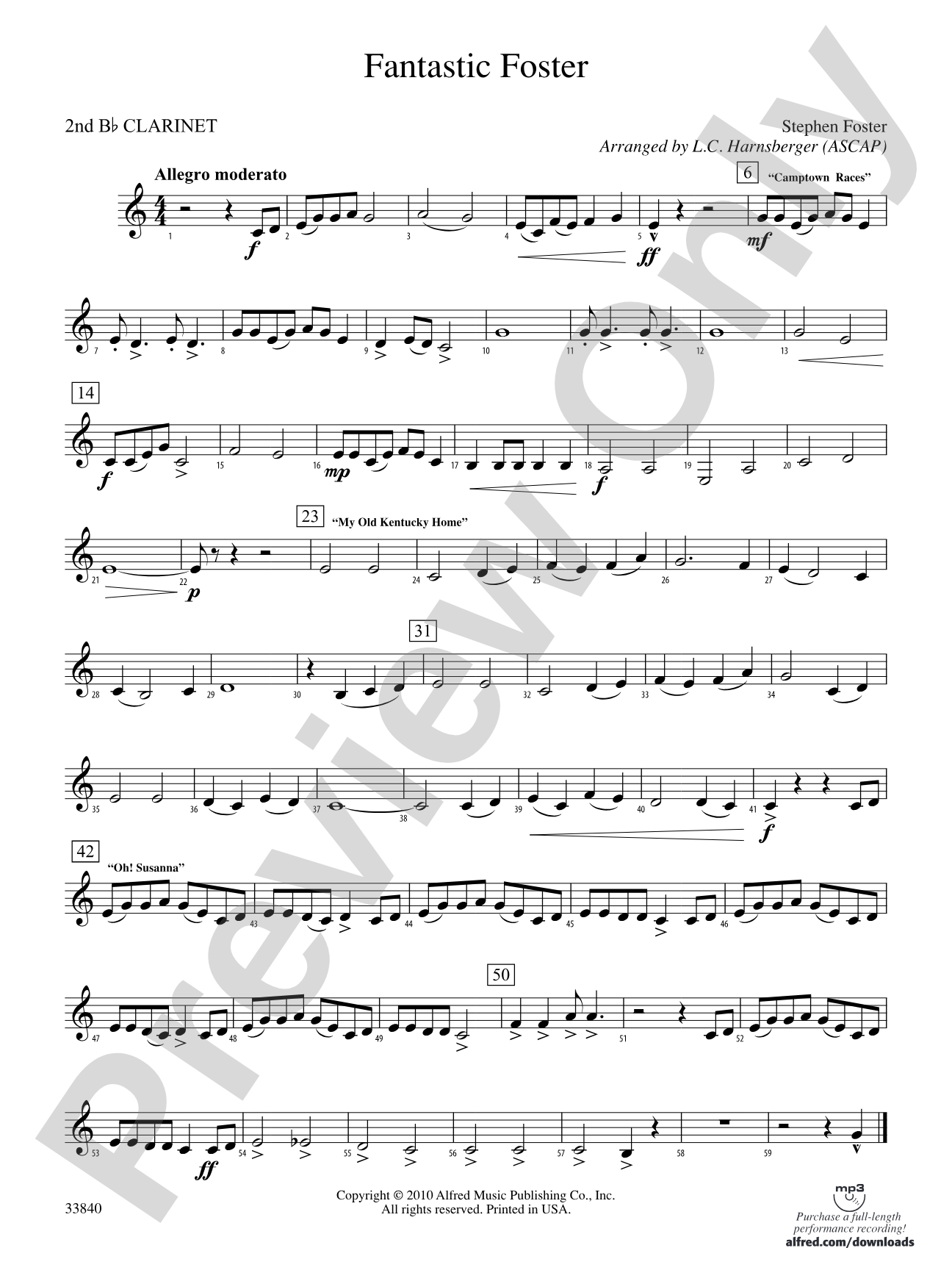 Fantastic Foster: 2nd B-flat Clarinet