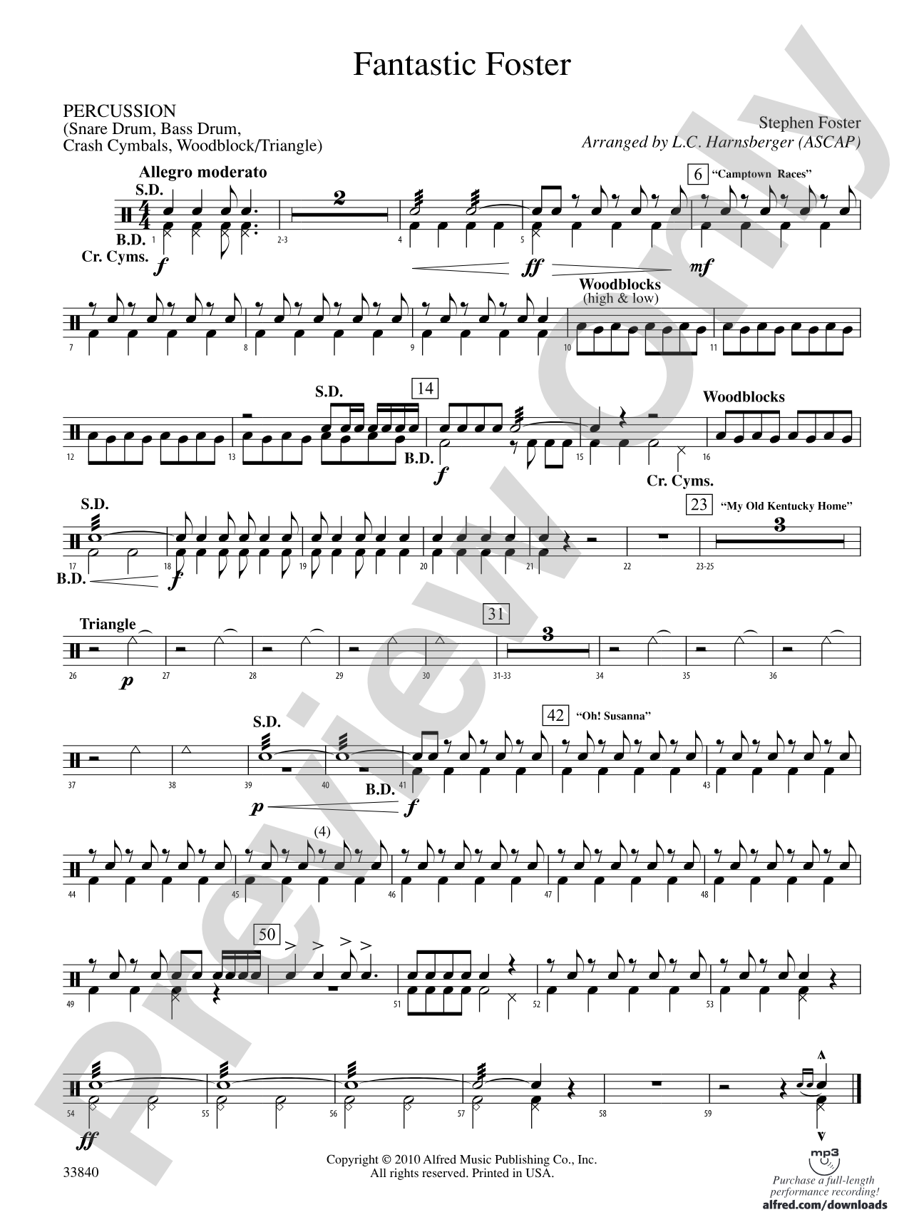 Fantastic Foster: 1st Percussion