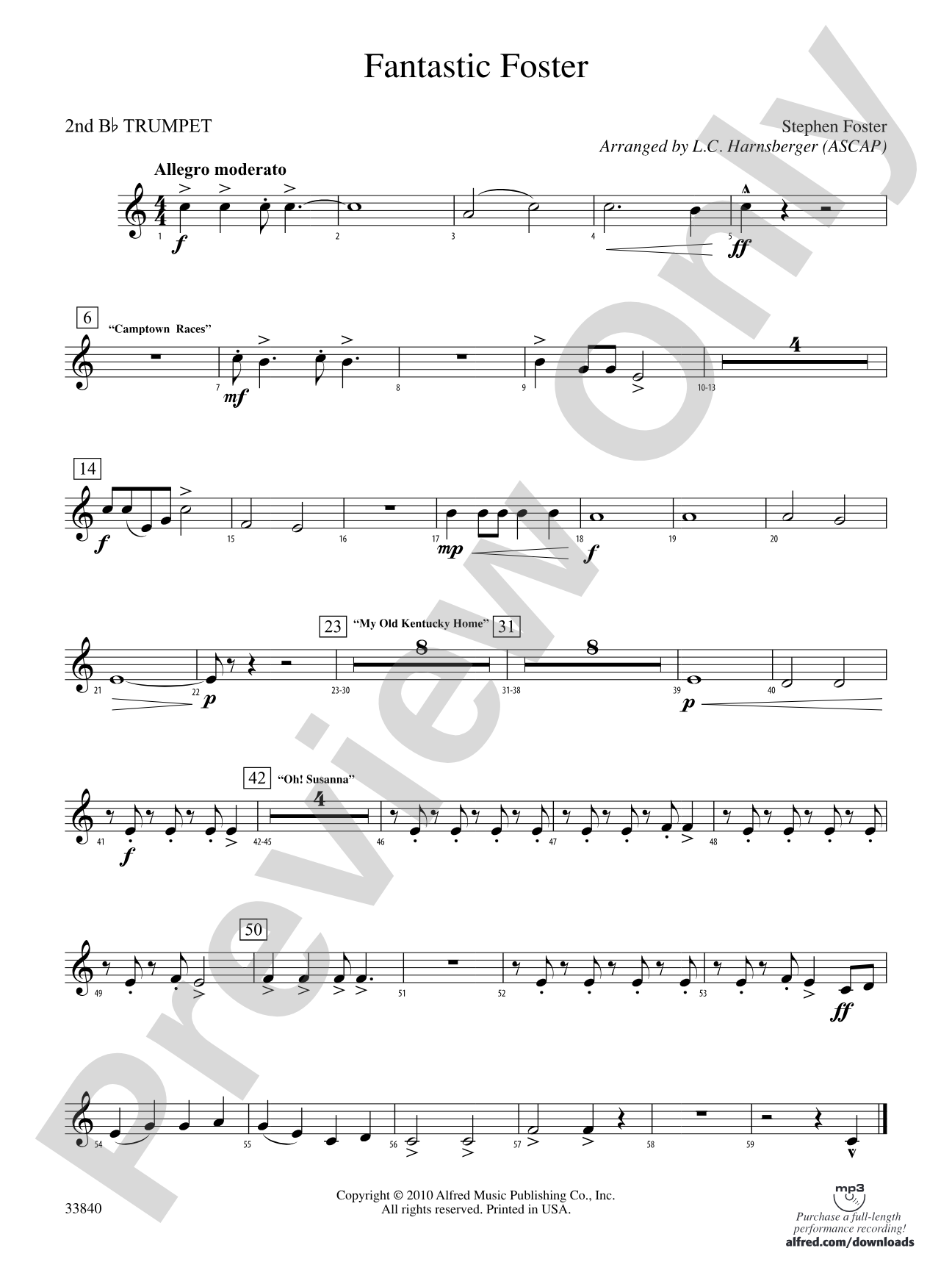 Fantastic Foster: 2nd B-flat Trumpet
