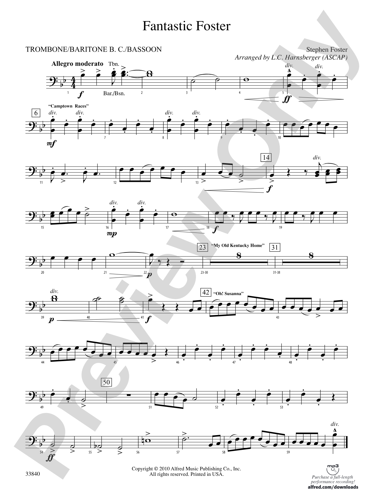 Fantastic Foster: 1st Trombone