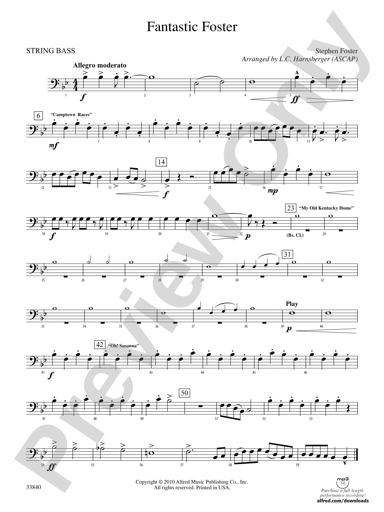 Fantastic Foster: (wp) String Bass