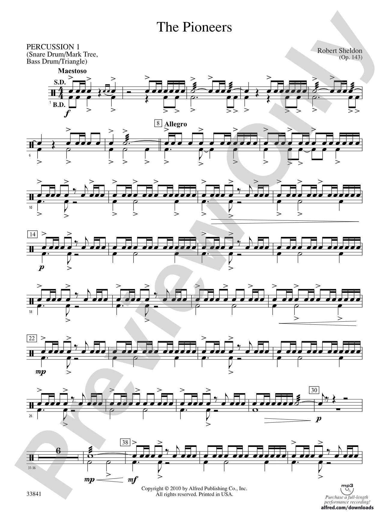 The Pioneers: 1st Percussion