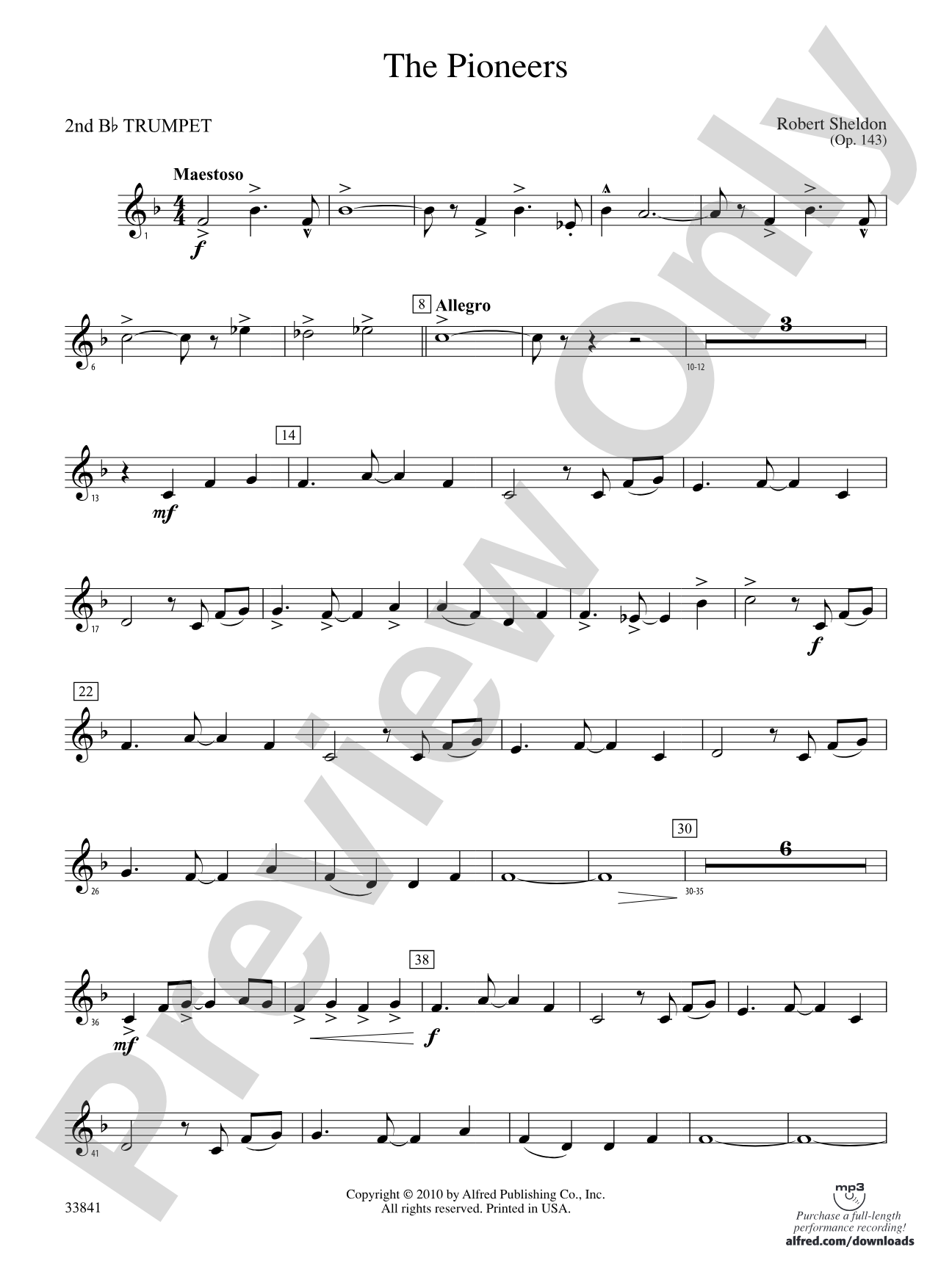 The Pioneers: 2nd B-flat Trumpet