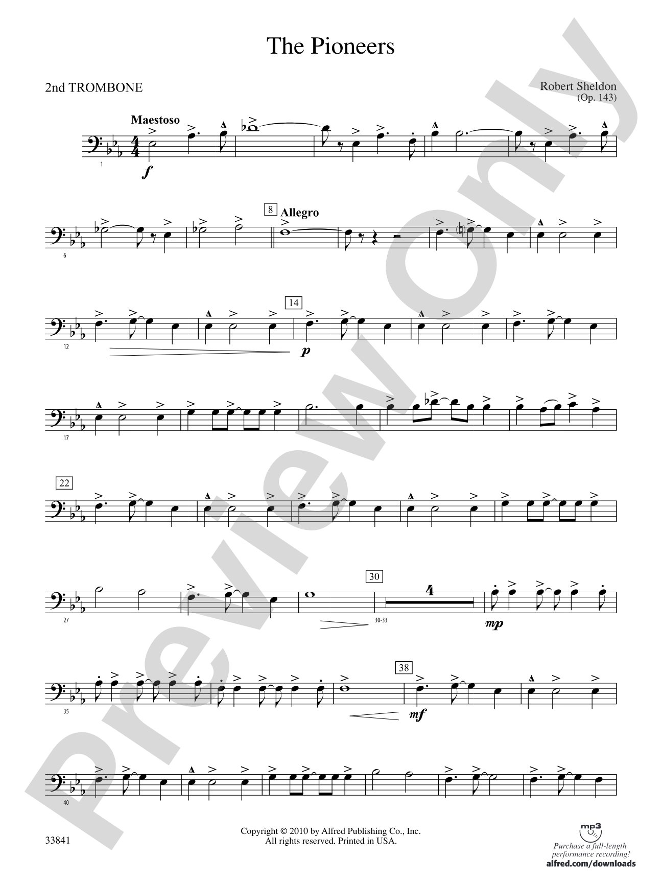 The Pioneers: 2nd Trombone