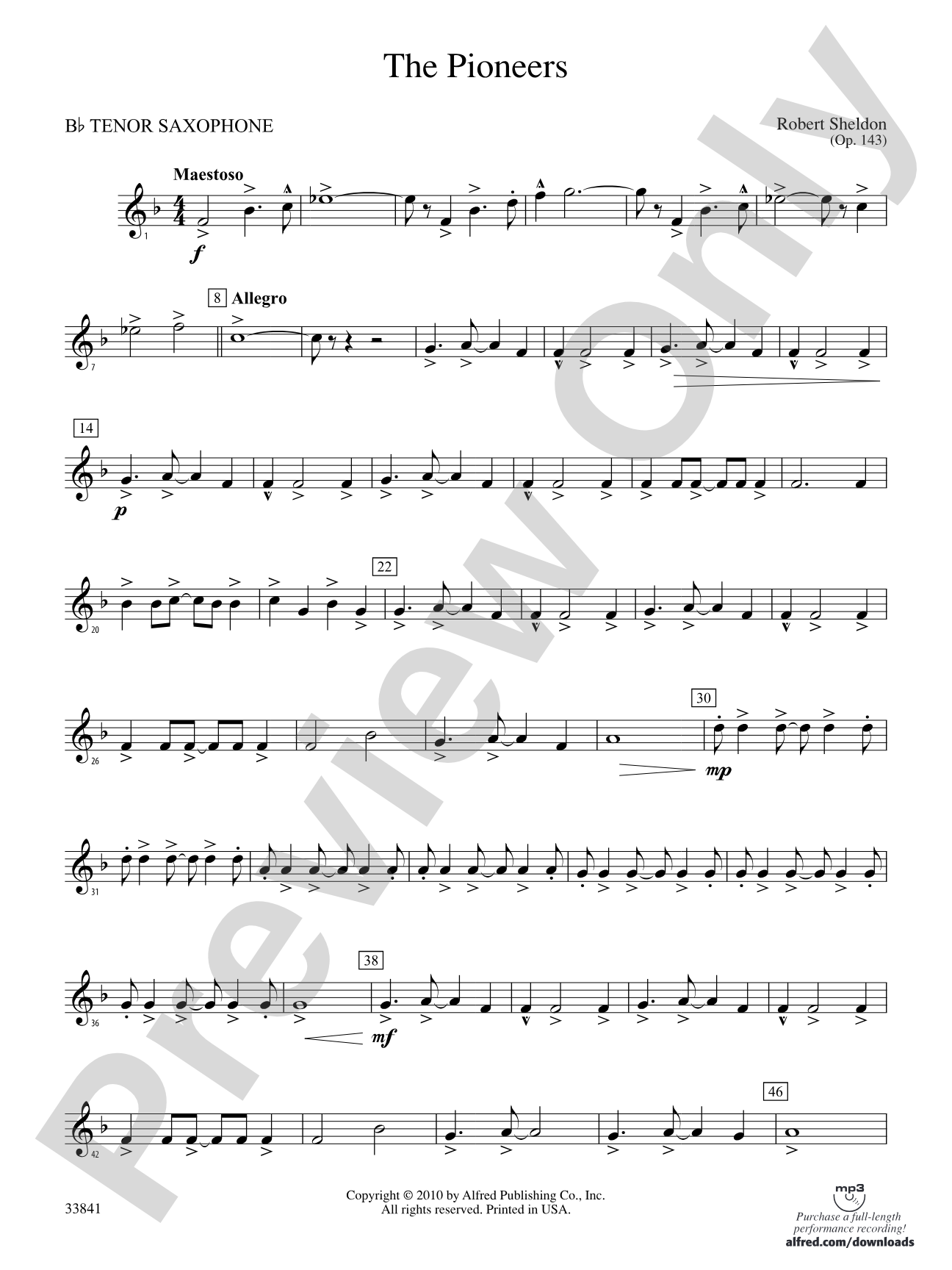 The Pioneers: B-flat Tenor Saxophone