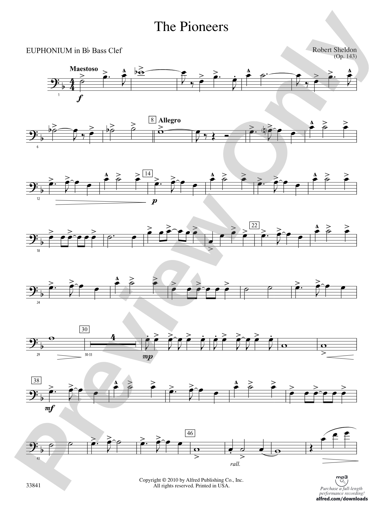 The Pioneers: (wp) B-flat Baritone B.C.