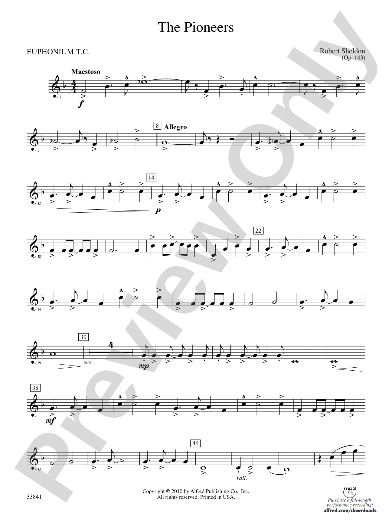 The Pioneers: (wp) Baritone T.C.