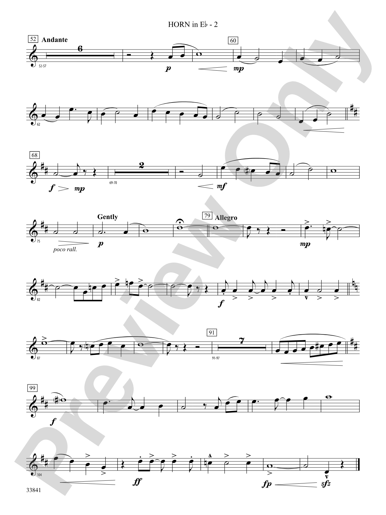 The Pioneers: (wp) 1st Horn in E-flat
