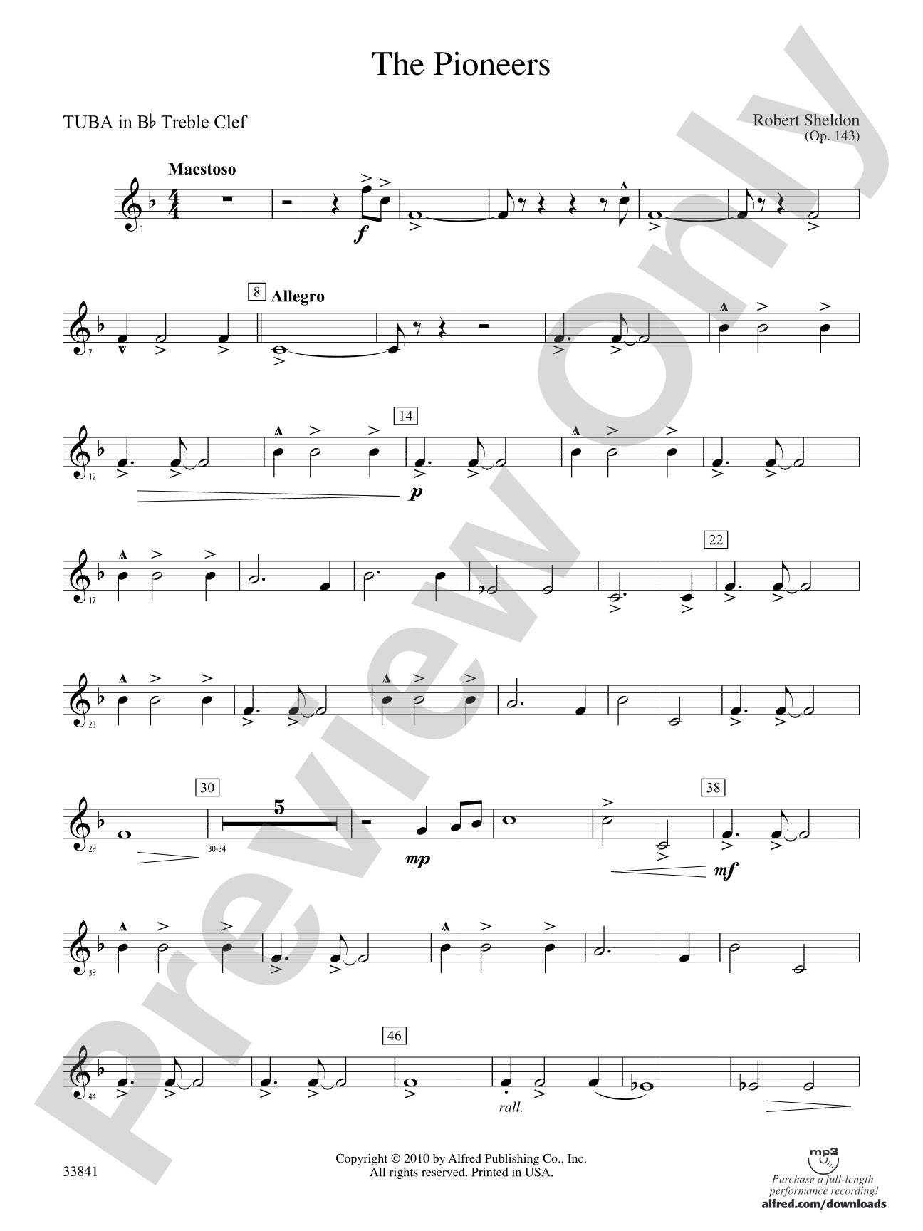 The Pioneers: (wp) B-flat Tuba T.C.