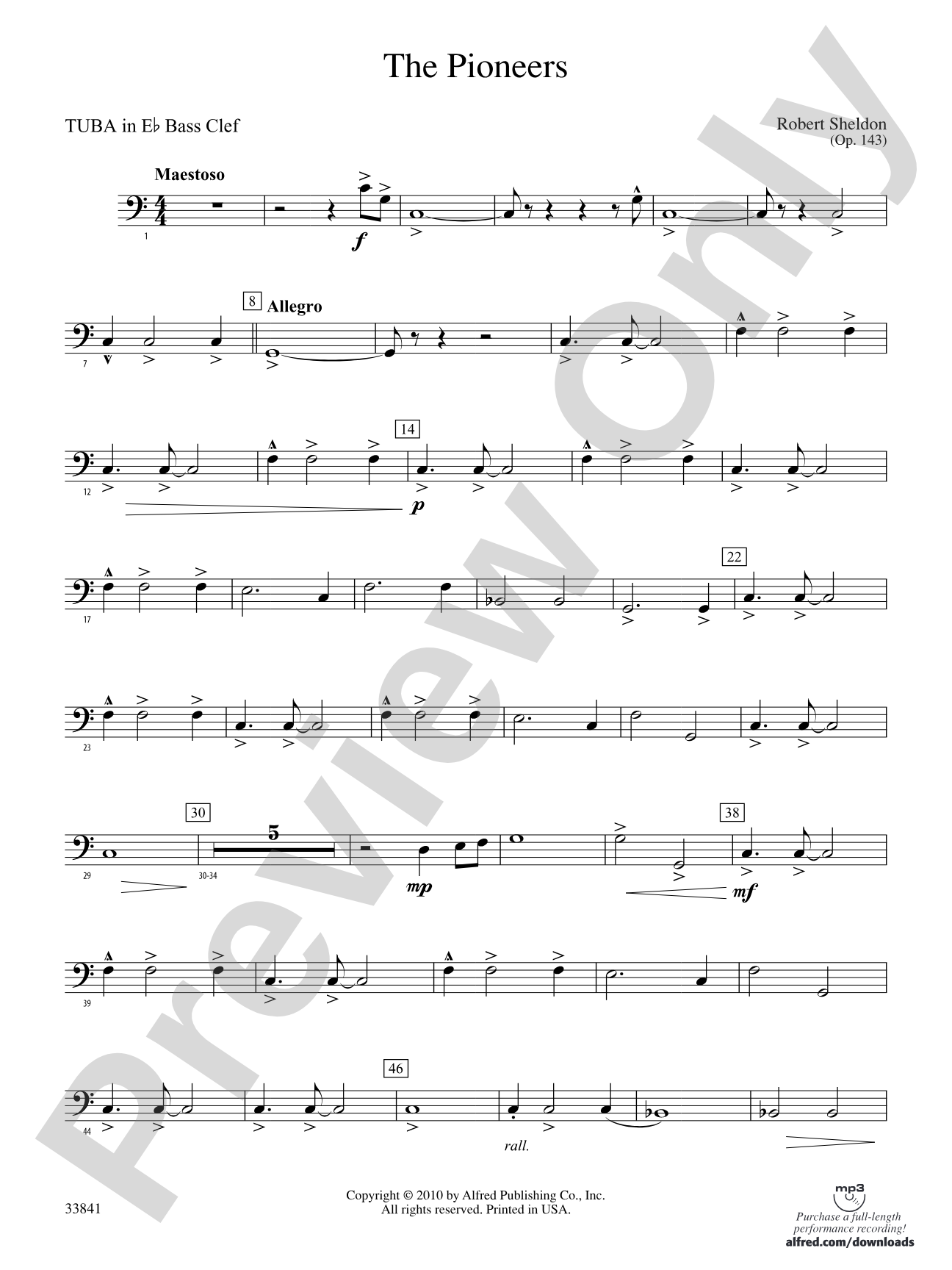 The Pioneers: (wp) E-flat Tuba B.C.