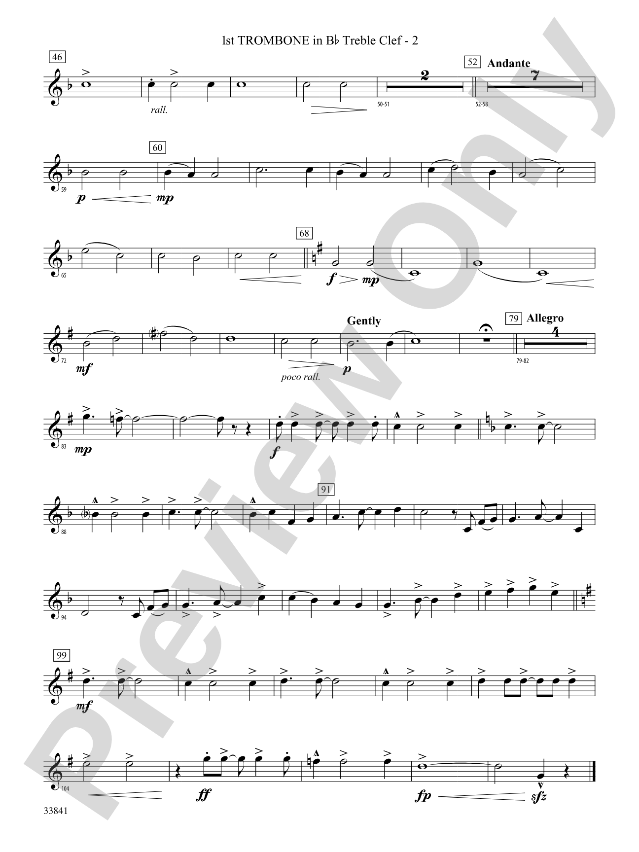 The Pioneers: (wp) 1st B-flat Trombone T.C.