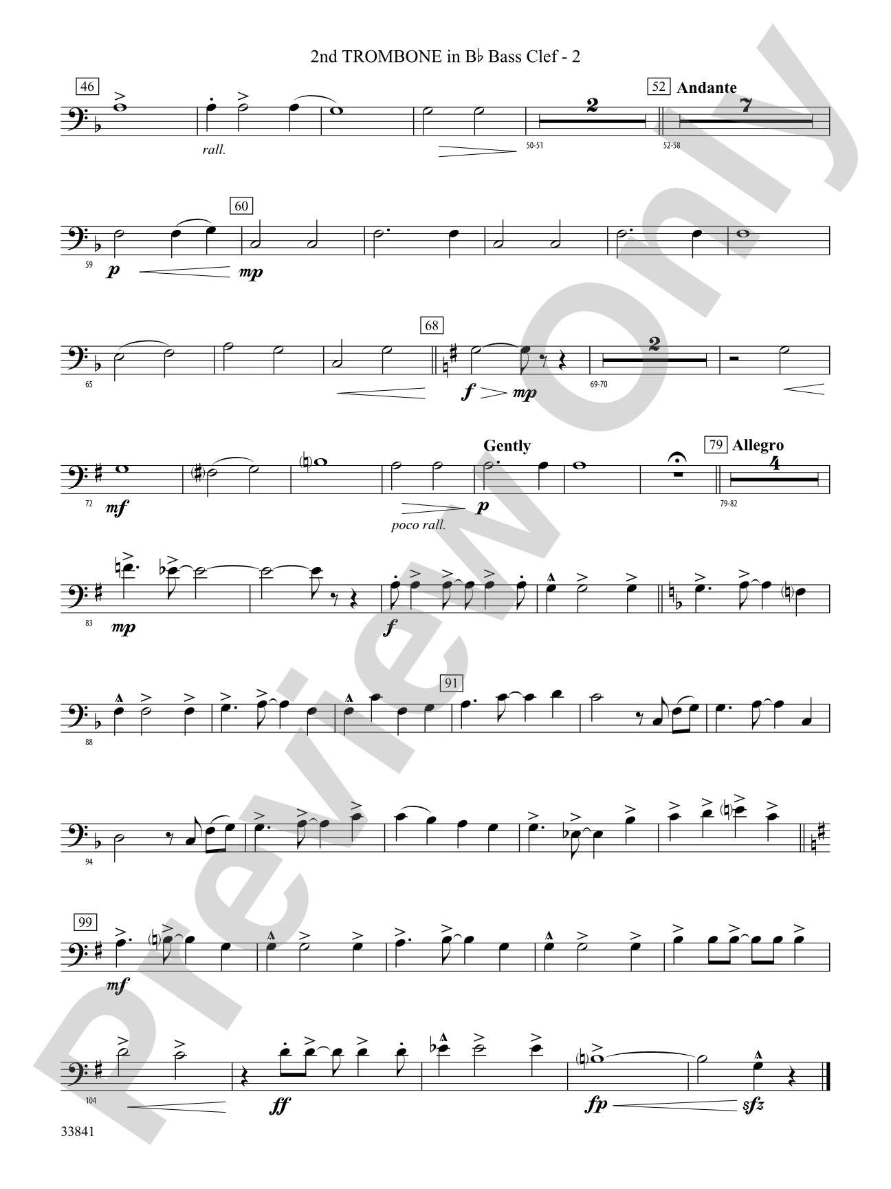 The Pioneers: (wp) 2nd B-flat Trombone B.C.