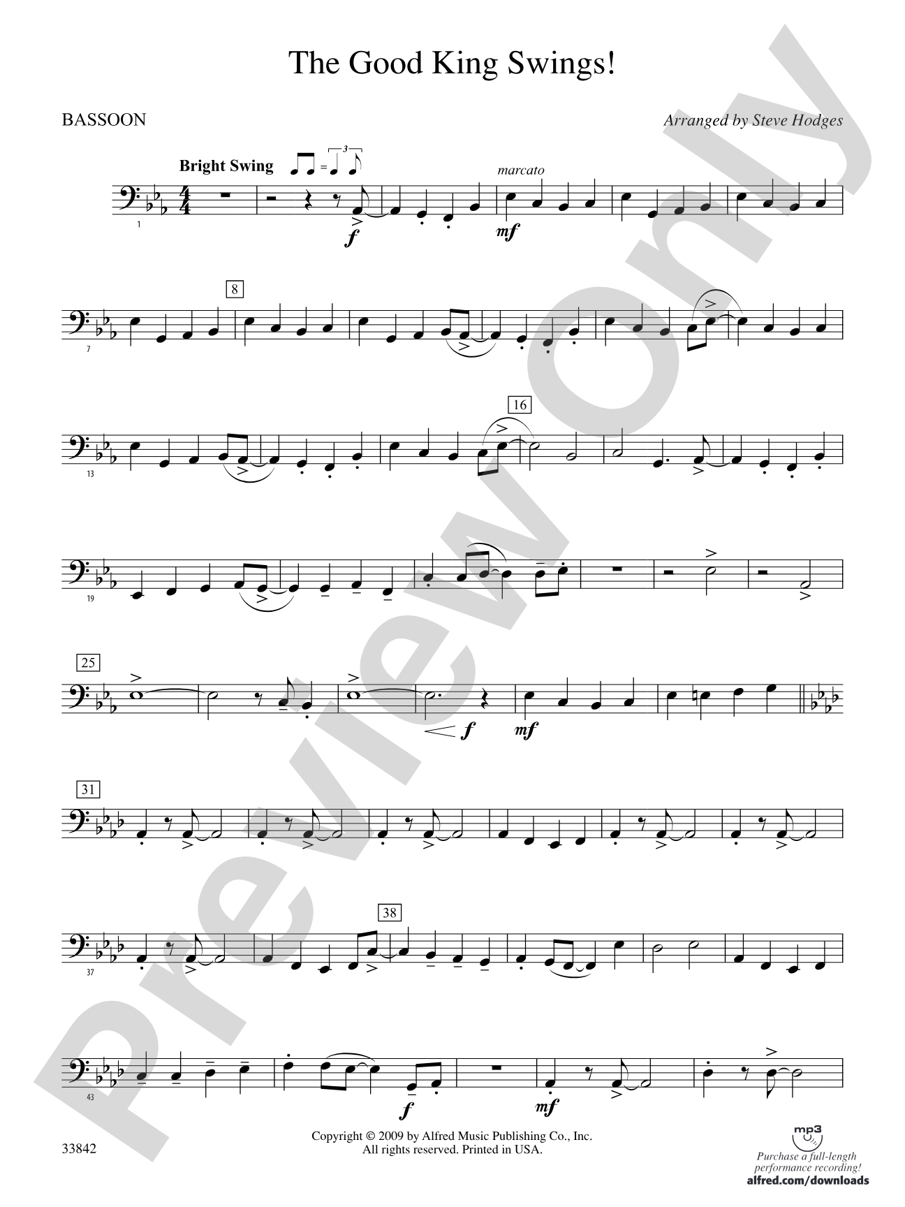 The Good King Swings!: Bassoon
