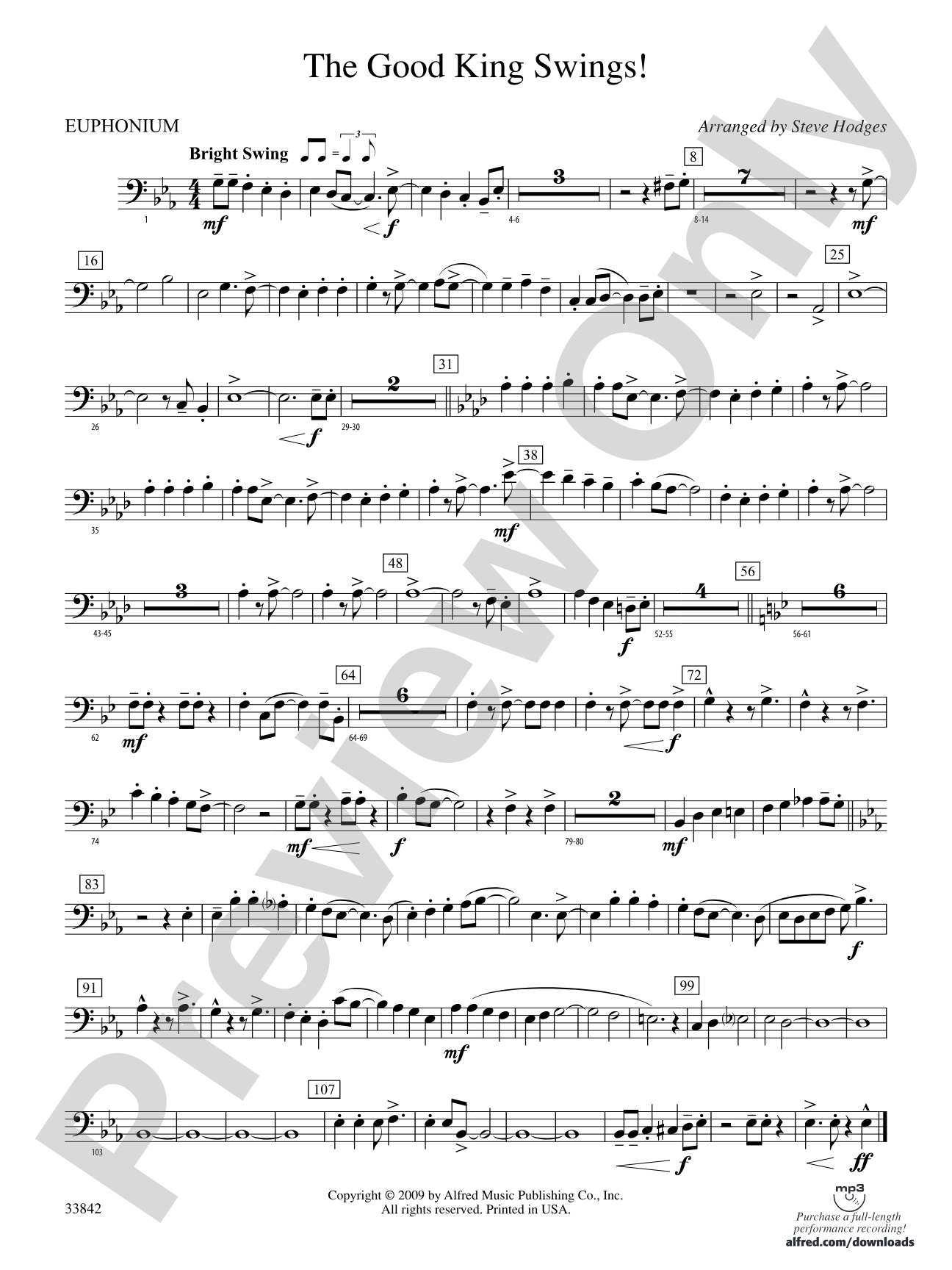The Good King Swings!: Baritone B.C.