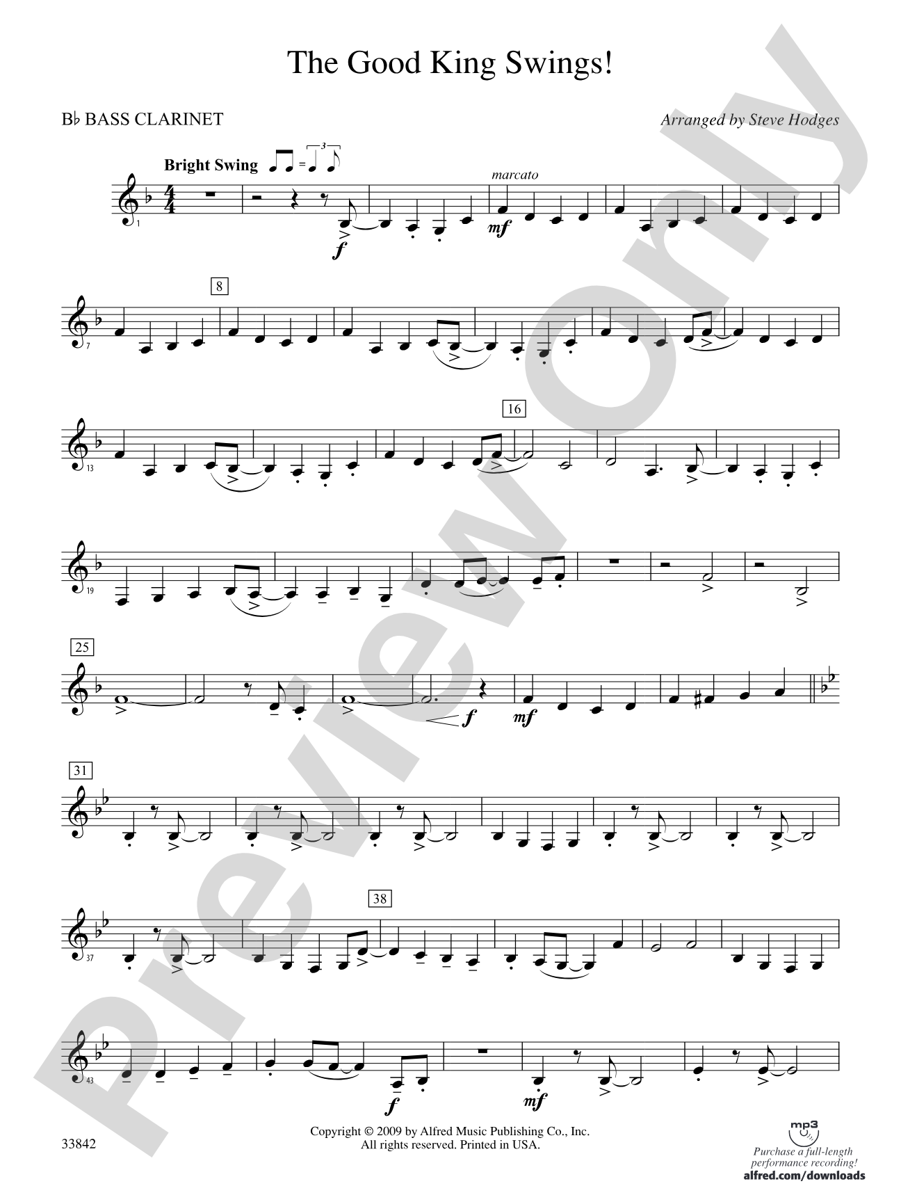 The Good King Swings!: B-flat Bass Clarinet