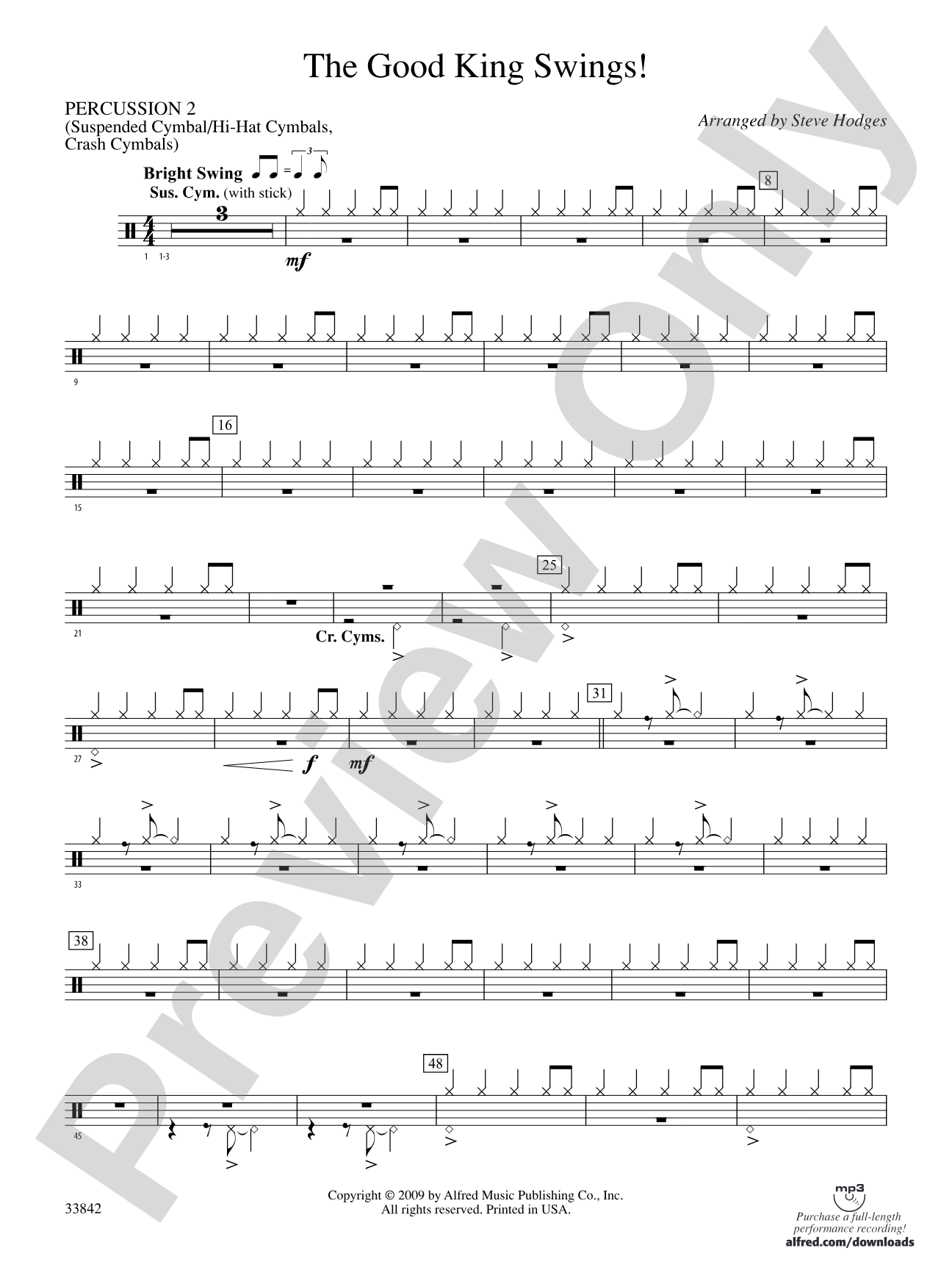 The Good King Swings!: 2nd Percussion