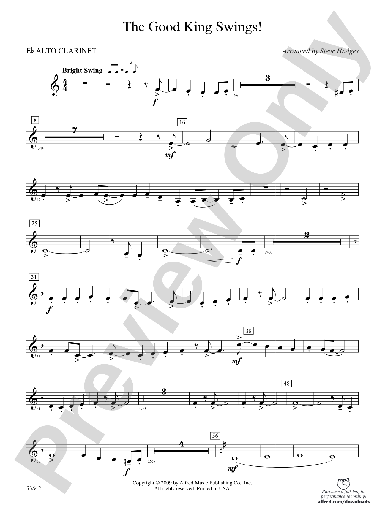 The Good King Swings!: (wp) E-flat Alto Clarinet