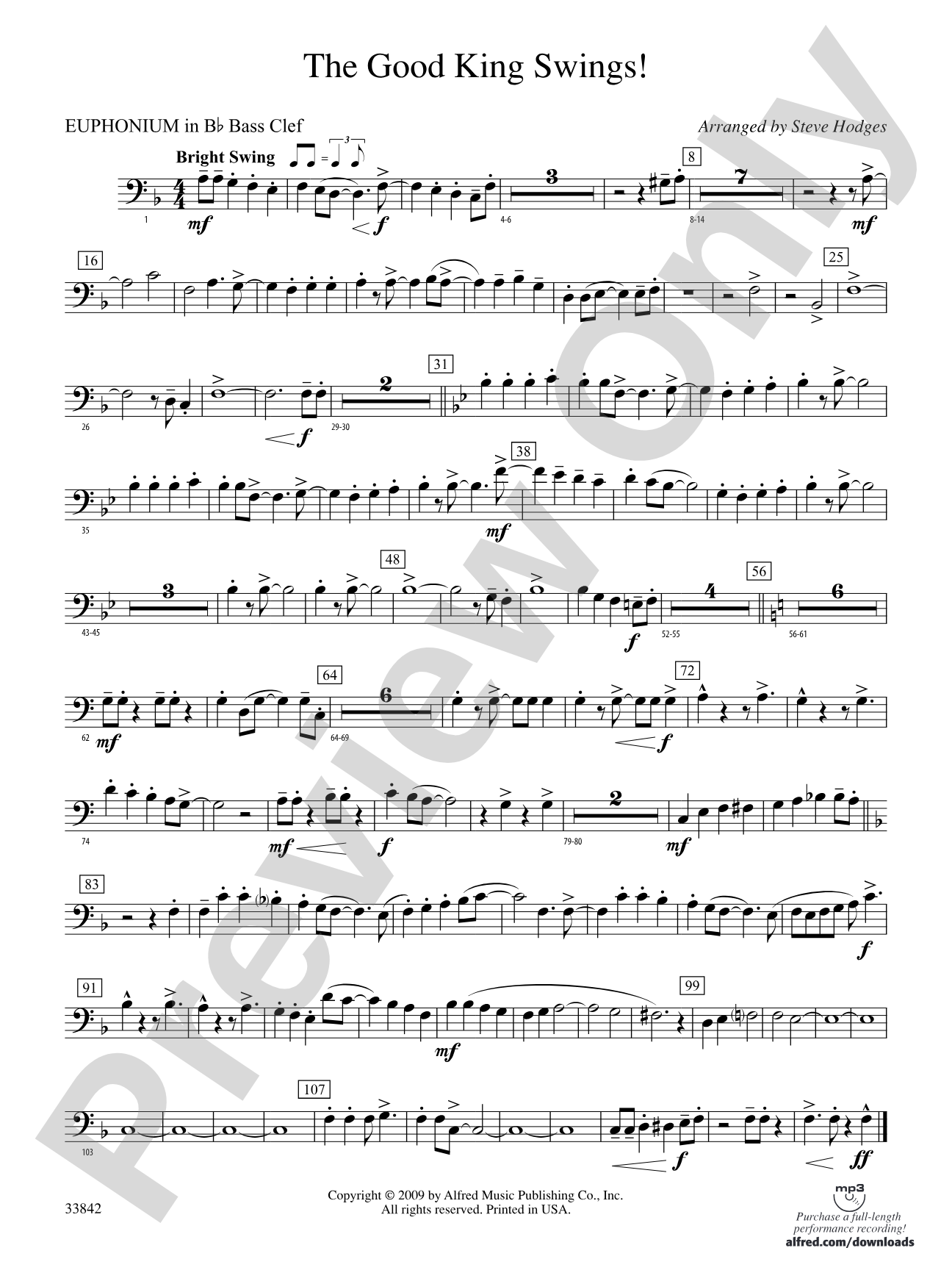 The Good King Swings!: (wp) B-flat Baritone B.C.