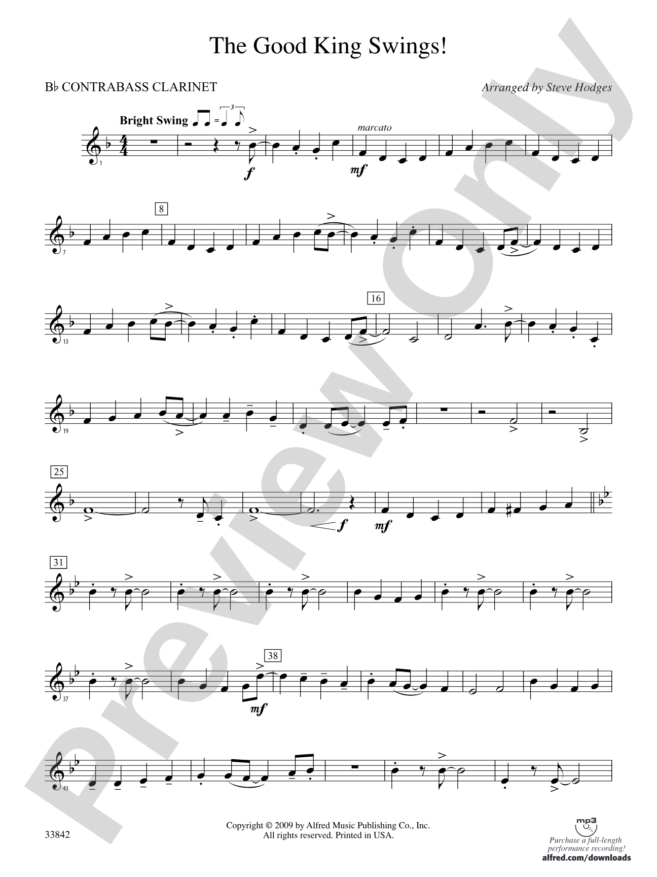 The Good King Swings!: (wp) B-flat Contrabass Clarinet
